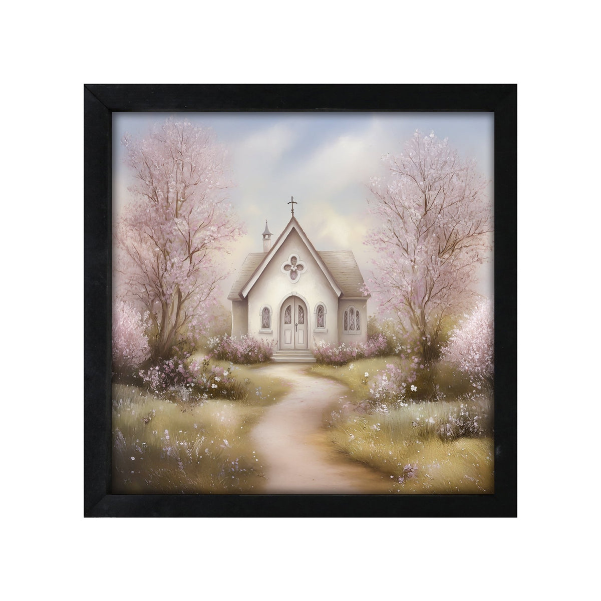 Farmhouse Wall Art 20x20 — Handcrafted Framed Wood Sign | Floral & Home Décor Gift for Her - LifeSong Milestones