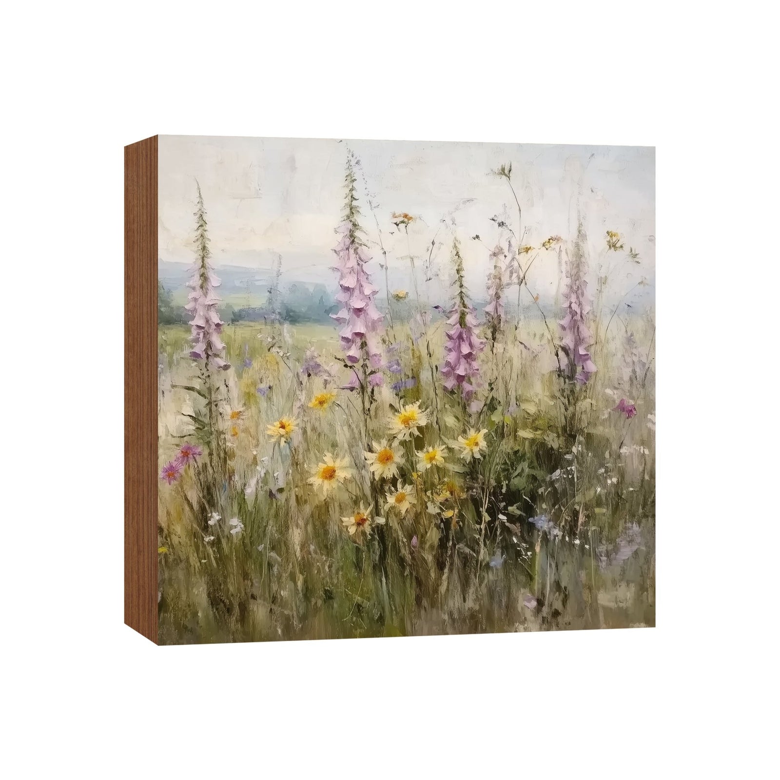 Floral Shelf Sitter 5x5 — Handcrafted Birch Wood Flower Décor for Tiered Tray & Shelf | Gift for Her - LifeSong Milestones