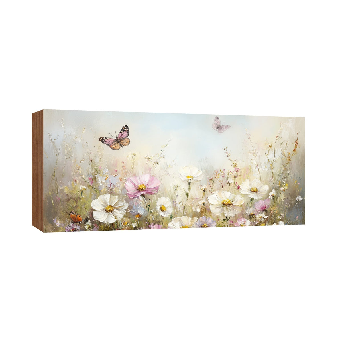 Floral Shelf Sitter — Handcrafted Birch Wood Flowers & Butterfly Décor for Mantel & Shelf | Gift for Her - LifeSong Milestones