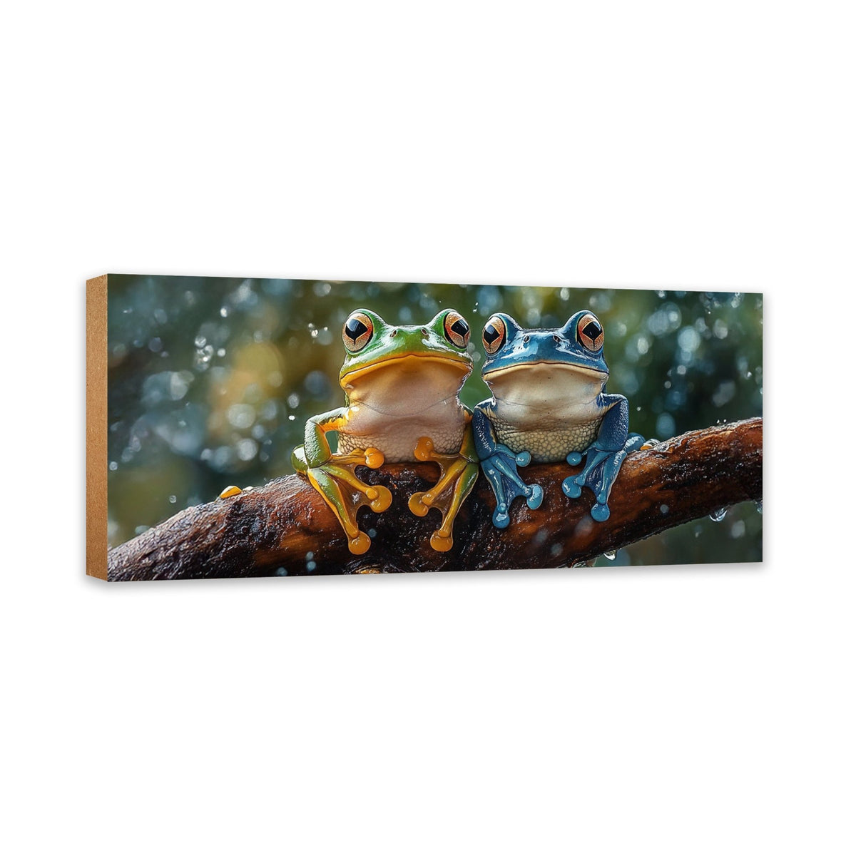 Frog Shelf Sitter 4x10 — Wide USA-Made Wood Nature Décor for Mantel & Console Table | Frog Gift - LifeSong Milestones