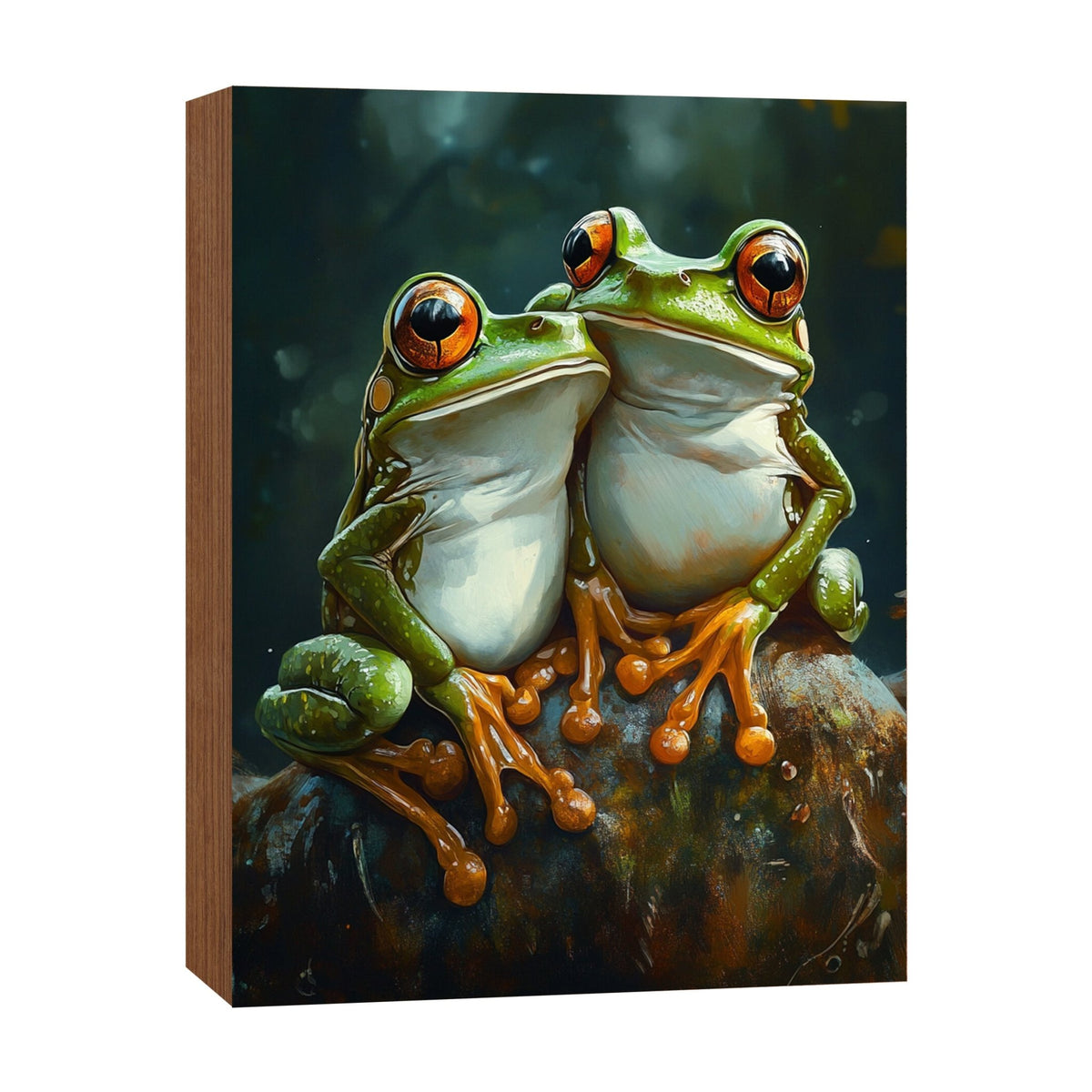 Frog Shelf Sitter for Mantel &amp; Shelf — Handcrafted Birch Wood Nature Décor | Frog Lover Gift - LifeSong Milestones