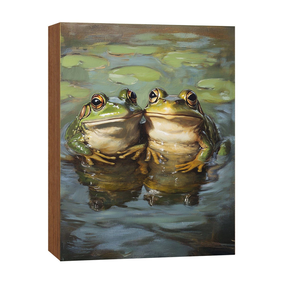 Frog Shelf Sitter for Mantel & Shelf — Handcrafted Birch Wood Nature Décor | Frog Lover Gift - LifeSong Milestones