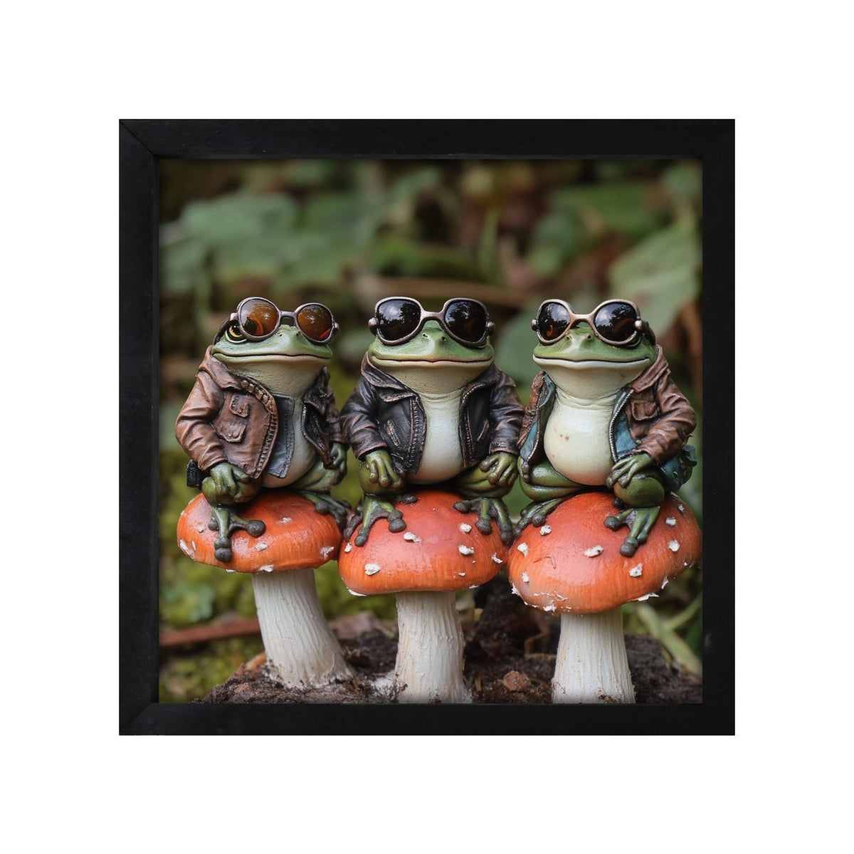 Frog Wall Art for Home — 20x20 Black Framed Wood Sign | Nature & Animal Home Décor Gift - LifeSong Milestones