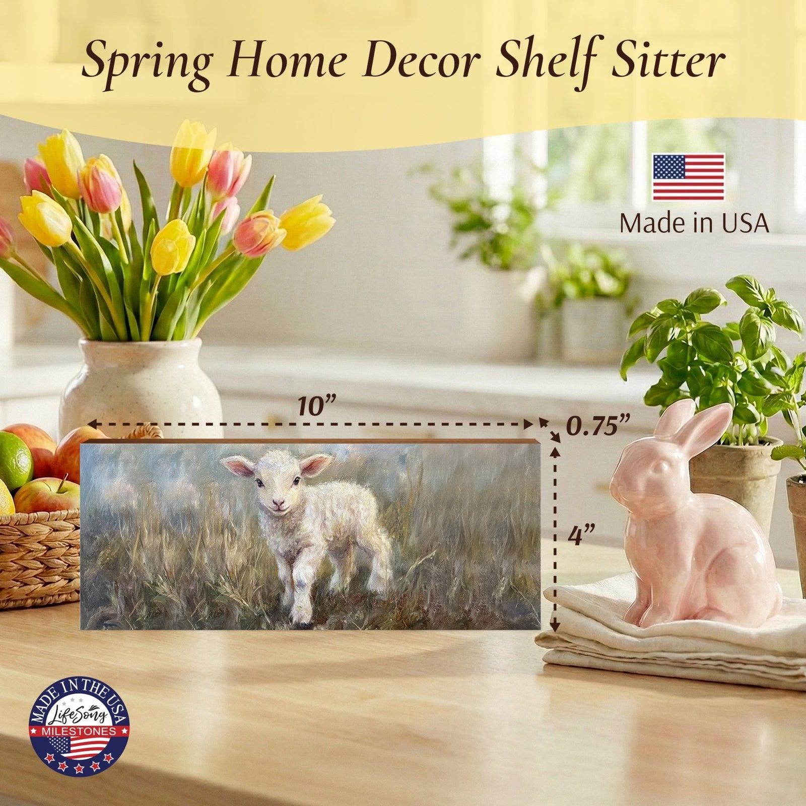 Goat Shelf Sitter — Handcrafted Birch Wood Nature Décor for Mantel, Shelf & Tiered Tray | Goat Gift - LifeSong Milestones