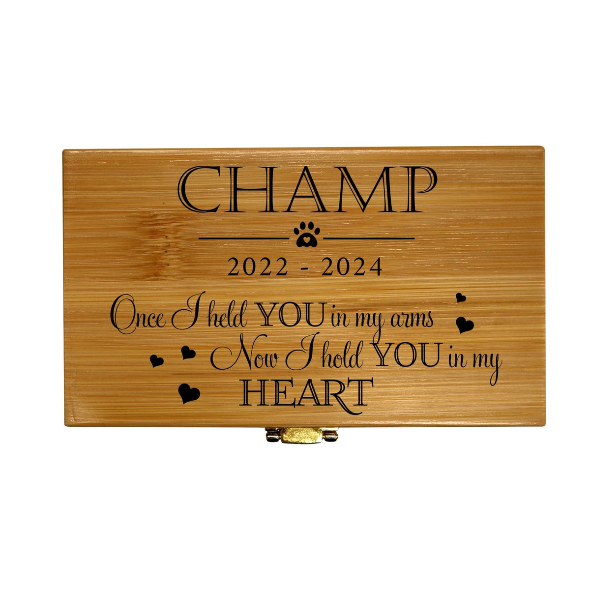 Handcrafted Bamboo Cremation Urn – Eco - Friendly Biodegradable Funeral Urn for Pet Ashes - Once I Held You - LifeSong Milestones