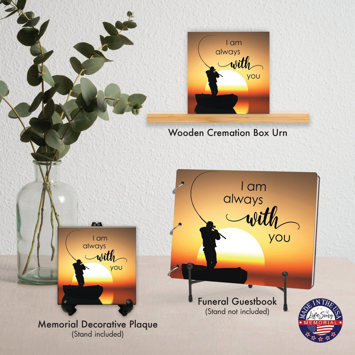 Handcrafted Funeral Urn Box – Wooden Memorial Display Box for Adult Ashes - LifeSong Milestones