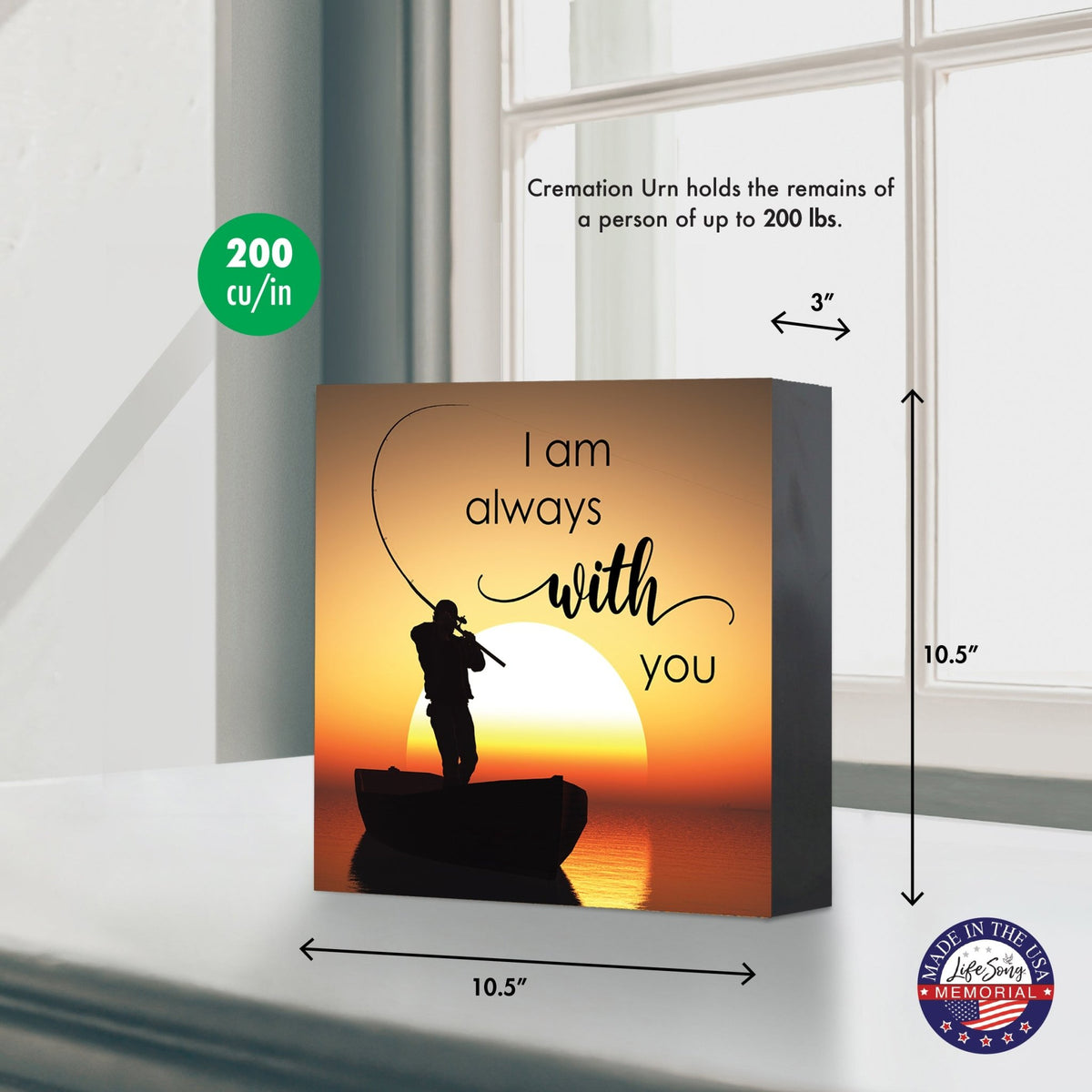 Handcrafted Funeral Urn Box – Wooden Memorial Display Box for Adult Ashes - LifeSong Milestones