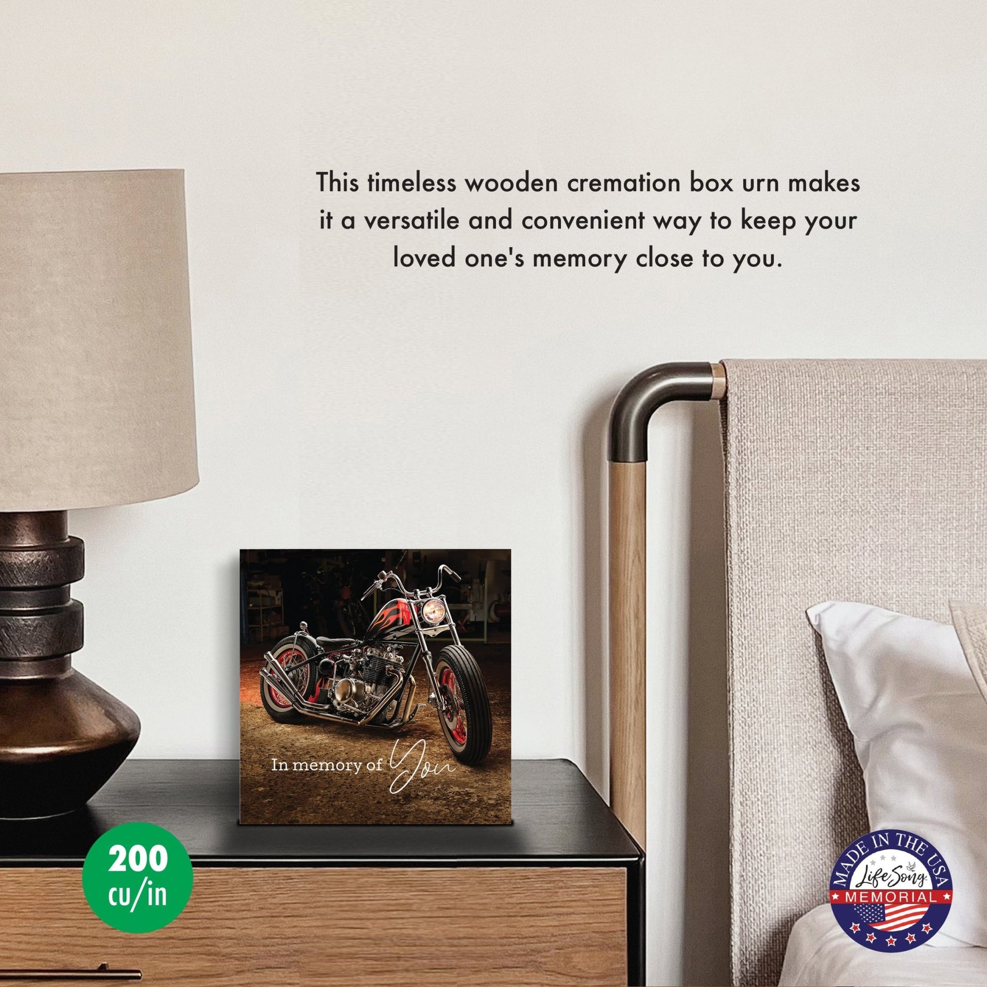 Handcrafted Wood Keepsake Urn – Funeral Display Urn for Adult Ashes - LifeSong Milestones