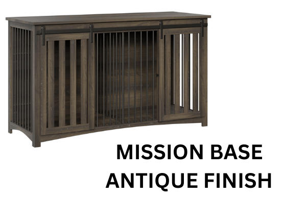 Large Wooden Dog Crate With Divider - Double Kennel With Barn Doors - 43"x74" - LifeSong Milestones