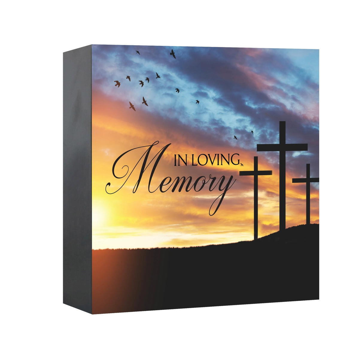 Memorial Shadow Box Urn – Wooden Cremation Urn for Human Ashes - In Loving Memory - LifeSong Milestones