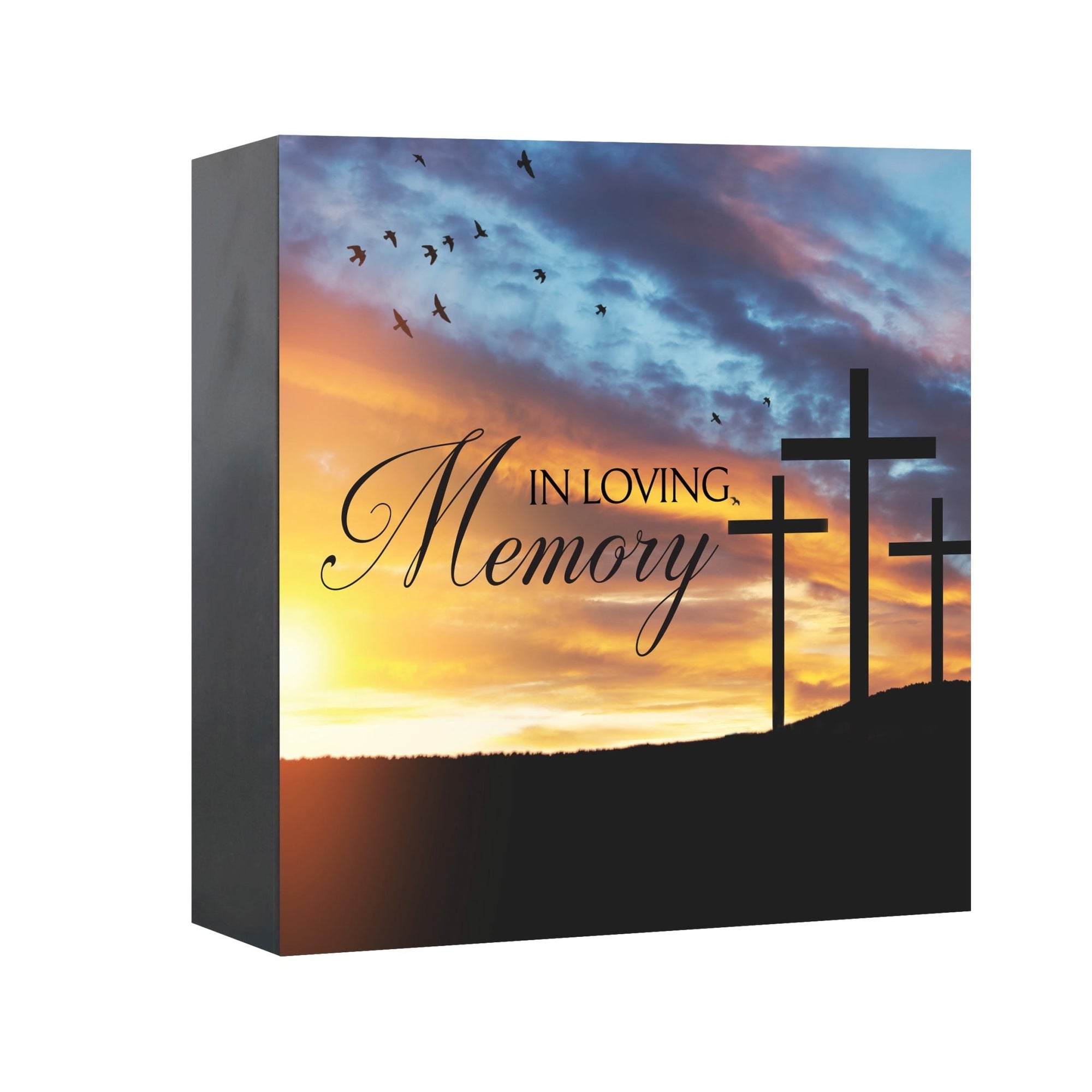 Memorial Shadow Box Urn – Wooden Cremation Urn for Human Ashes - In Loving Memory - LifeSong Milestones