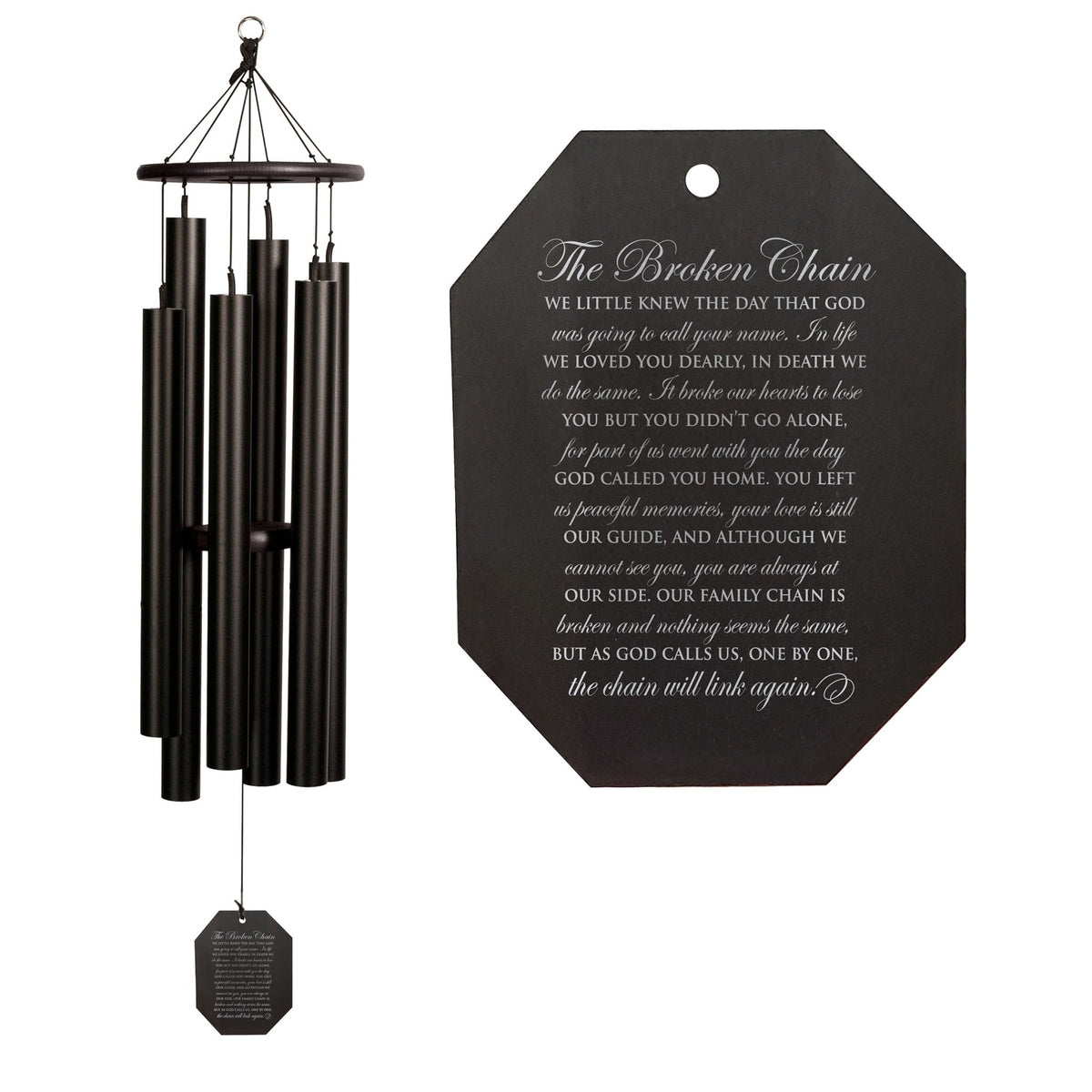Memorial Sympathy Wind Chimes| Aqua Tune 51"| Family Home Decor - LifeSong Milestones