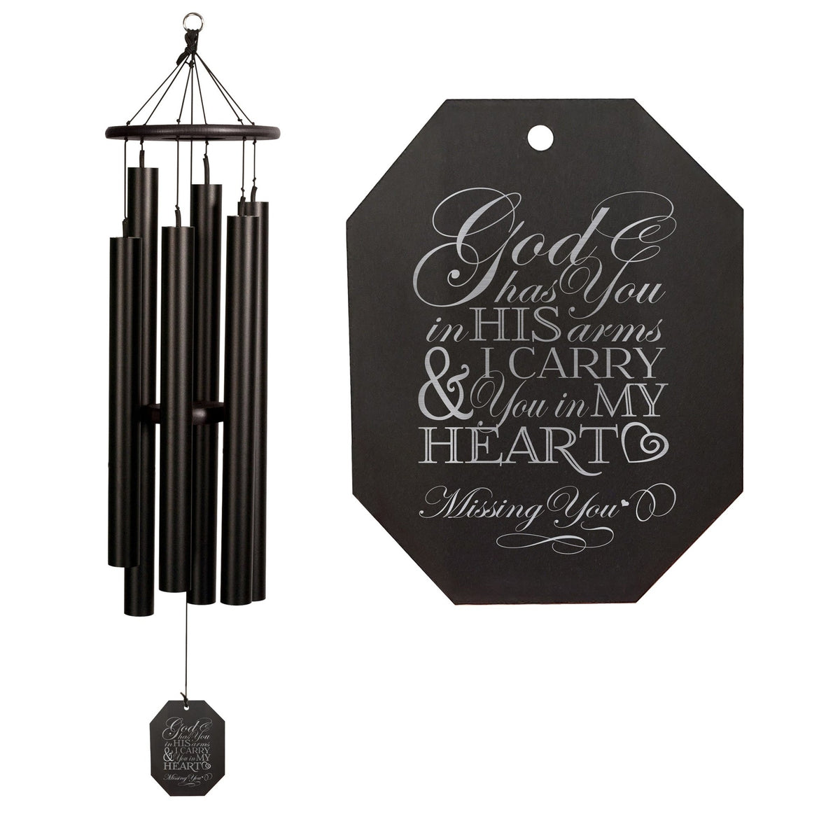 Memorial Sympathy Wind Chimes| Aqua Tune 51"| Family Home Decor - LifeSong Milestones