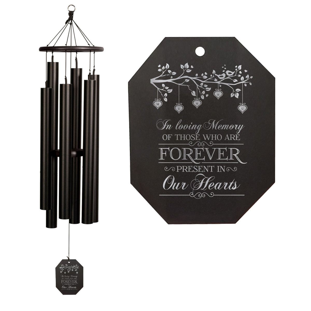 Memorial Sympathy Wind Chimes| Aqua Tune 51"| Family Home Decor - LifeSong Milestones