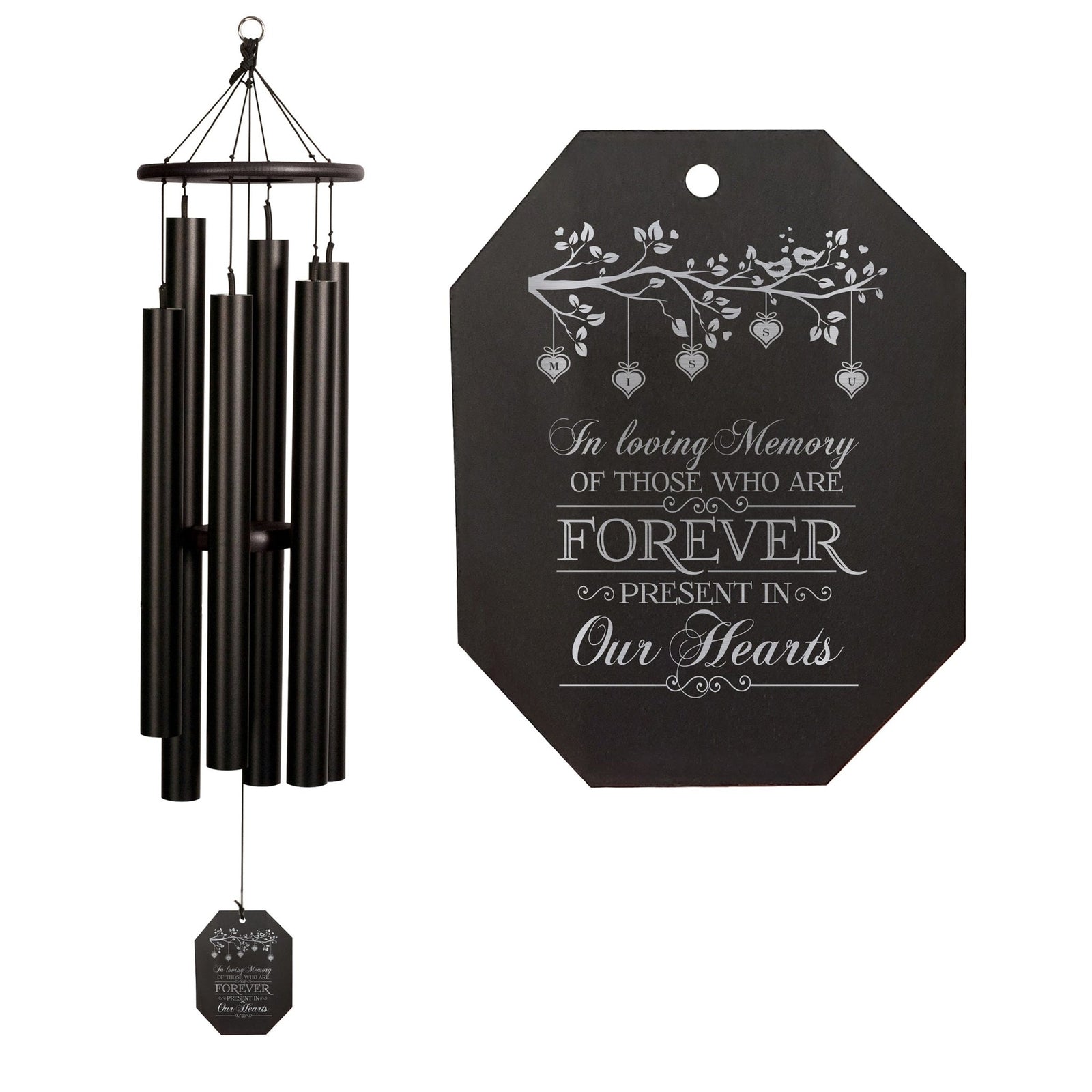 Memorial Sympathy Wind Chimes| Aqua Tune 51"| Family Home Decor - LifeSong Milestones
