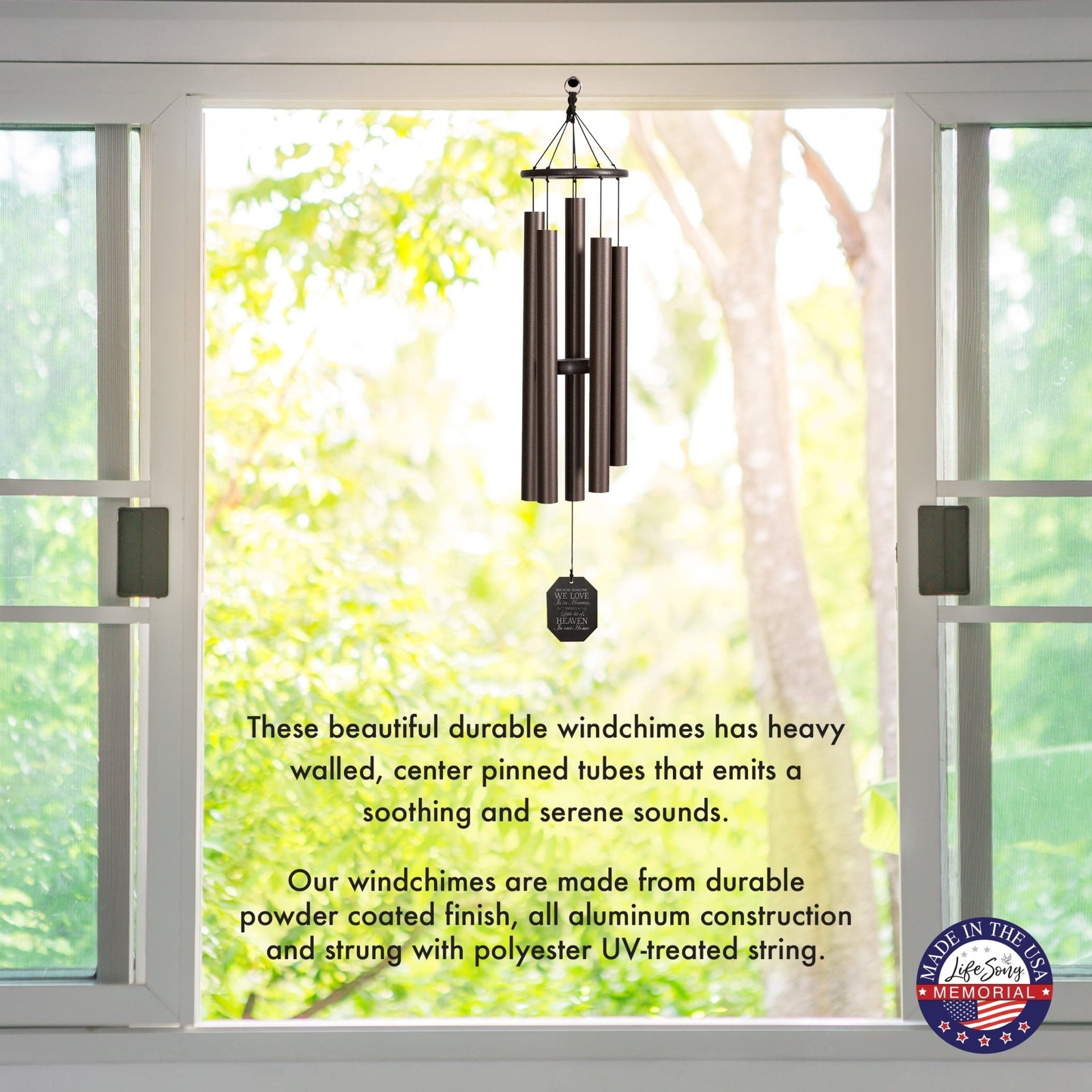 Memorial Sympathy Wind Chimes| Baby Ben 42" | Family Home Decor - LifeSong Milestones