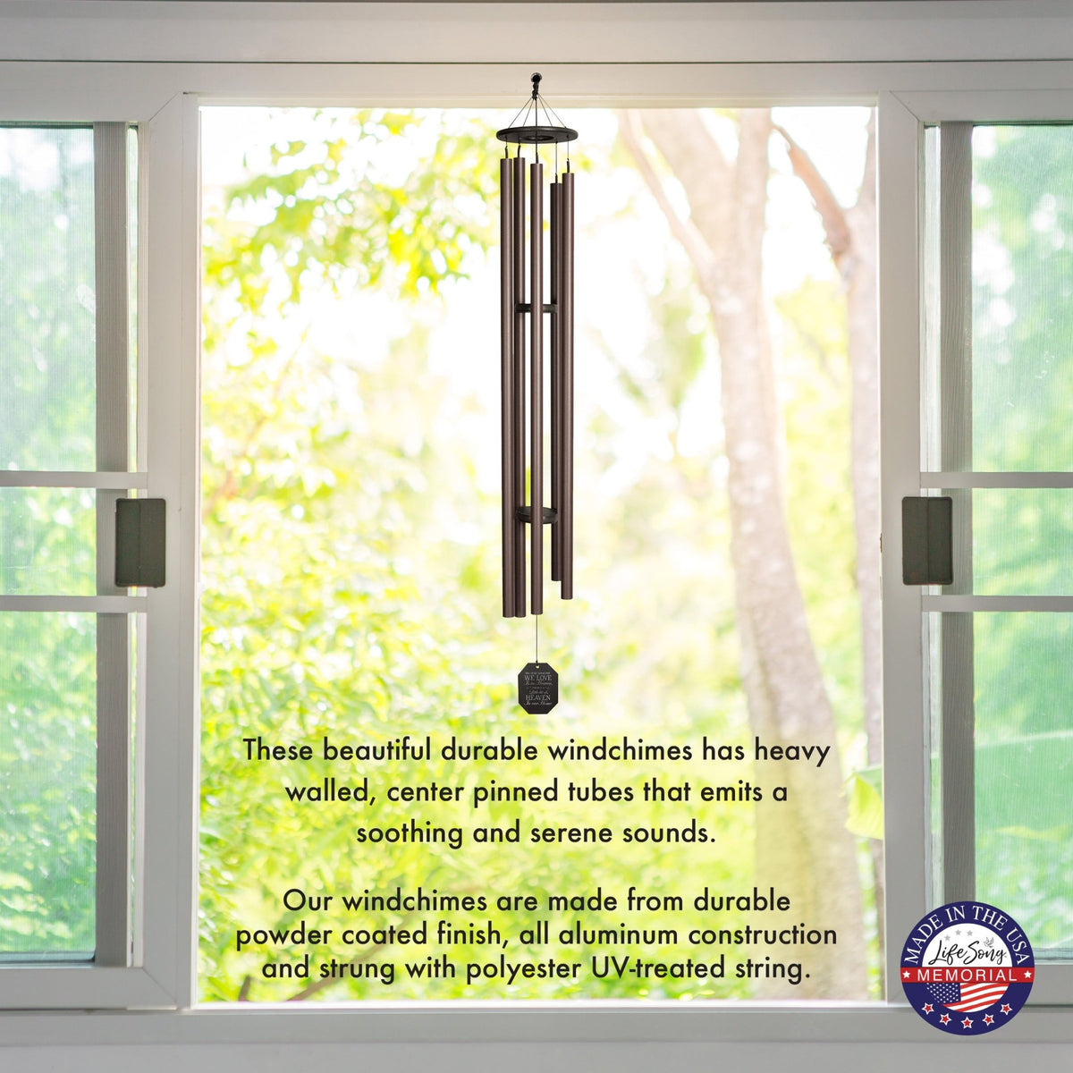 Memorial Sympathy Wind Chimes| Big Ben 82" | Family Home Decor - LifeSong Milestones