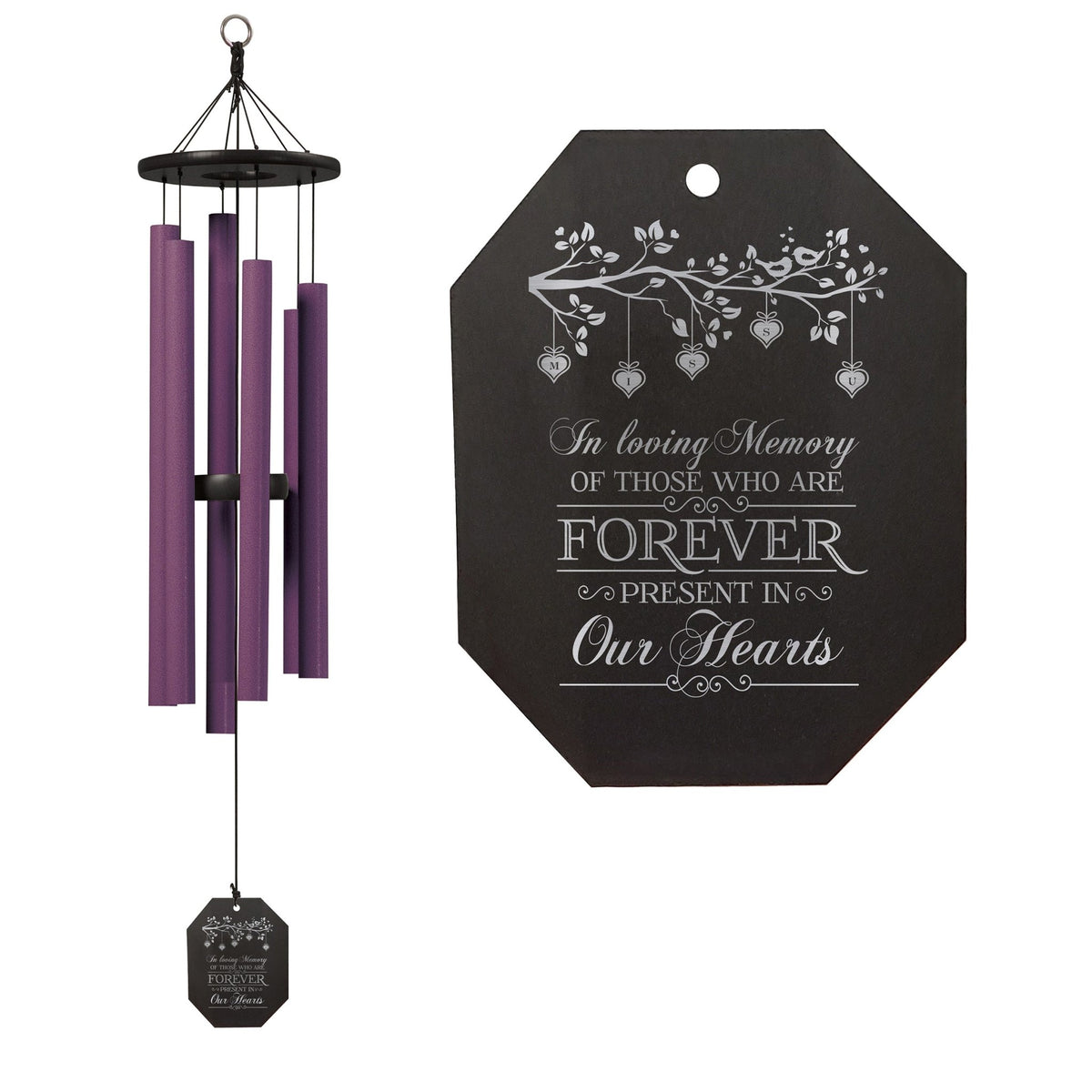 Memorial Sympathy Wind Chimes| Bleeding Heart 41" | Family Home Decor - LifeSong Milestones