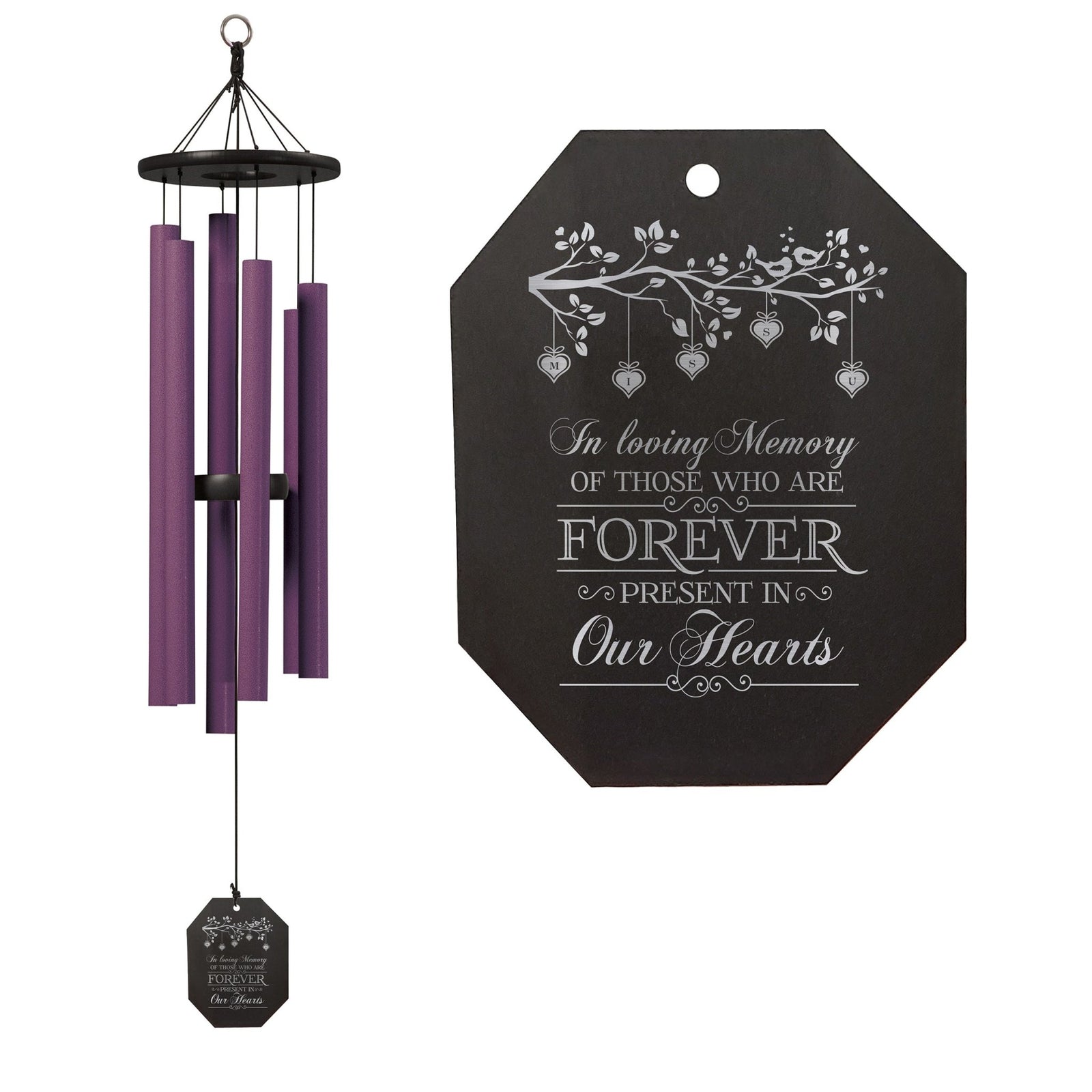 Memorial Sympathy Wind Chimes| Bleeding Heart 41" | Family Home Decor - LifeSong Milestones