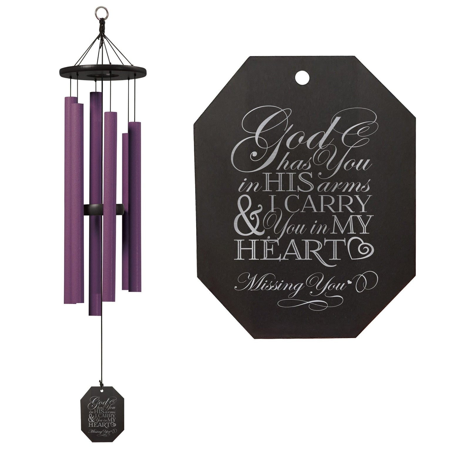 Memorial Sympathy Wind Chimes| Bleeding Heart 41" | Family Home Decor - LifeSong Milestones