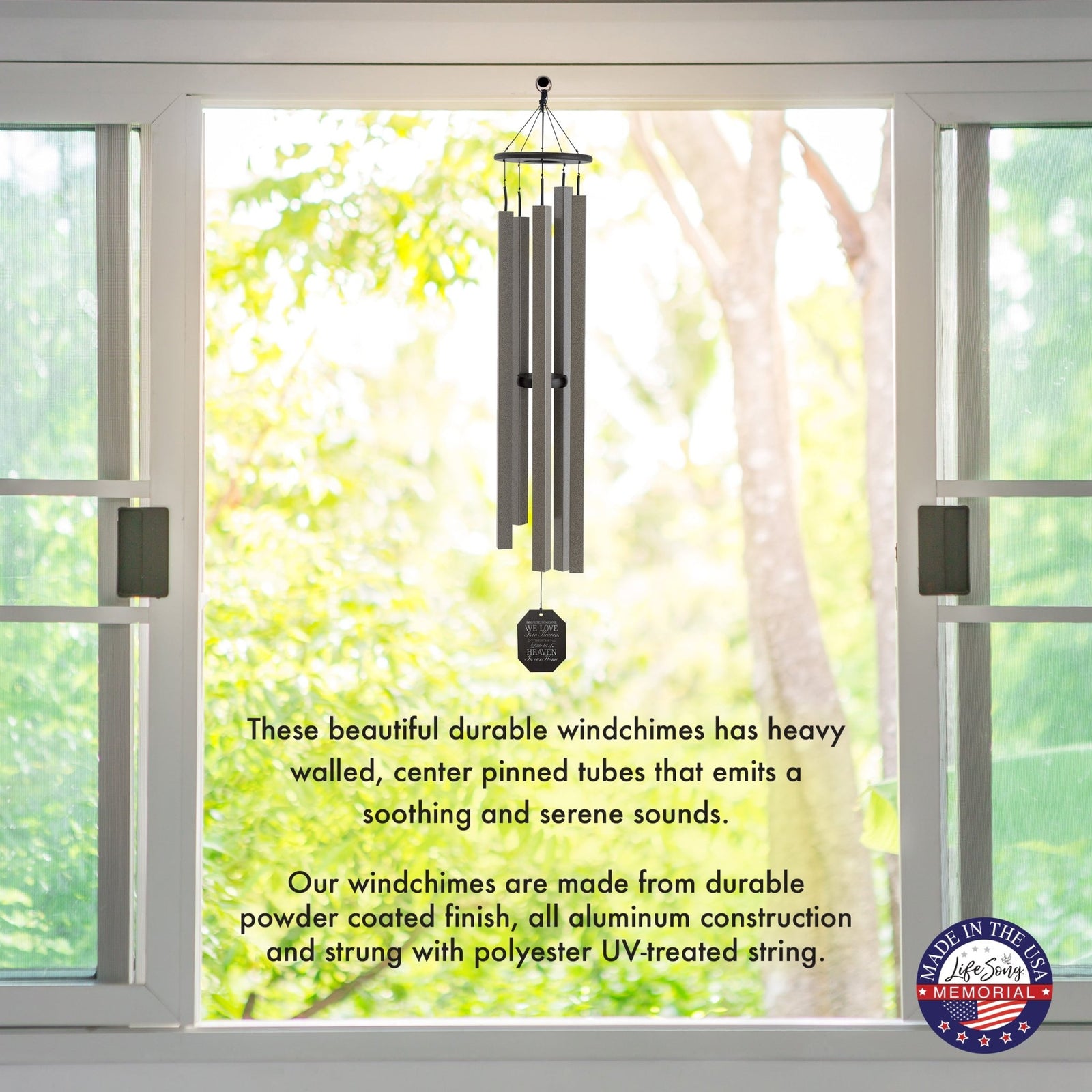 Memorial Sympathy Wind Chimes| Country Music 62" | Family Home Decor - LifeSong Milestones