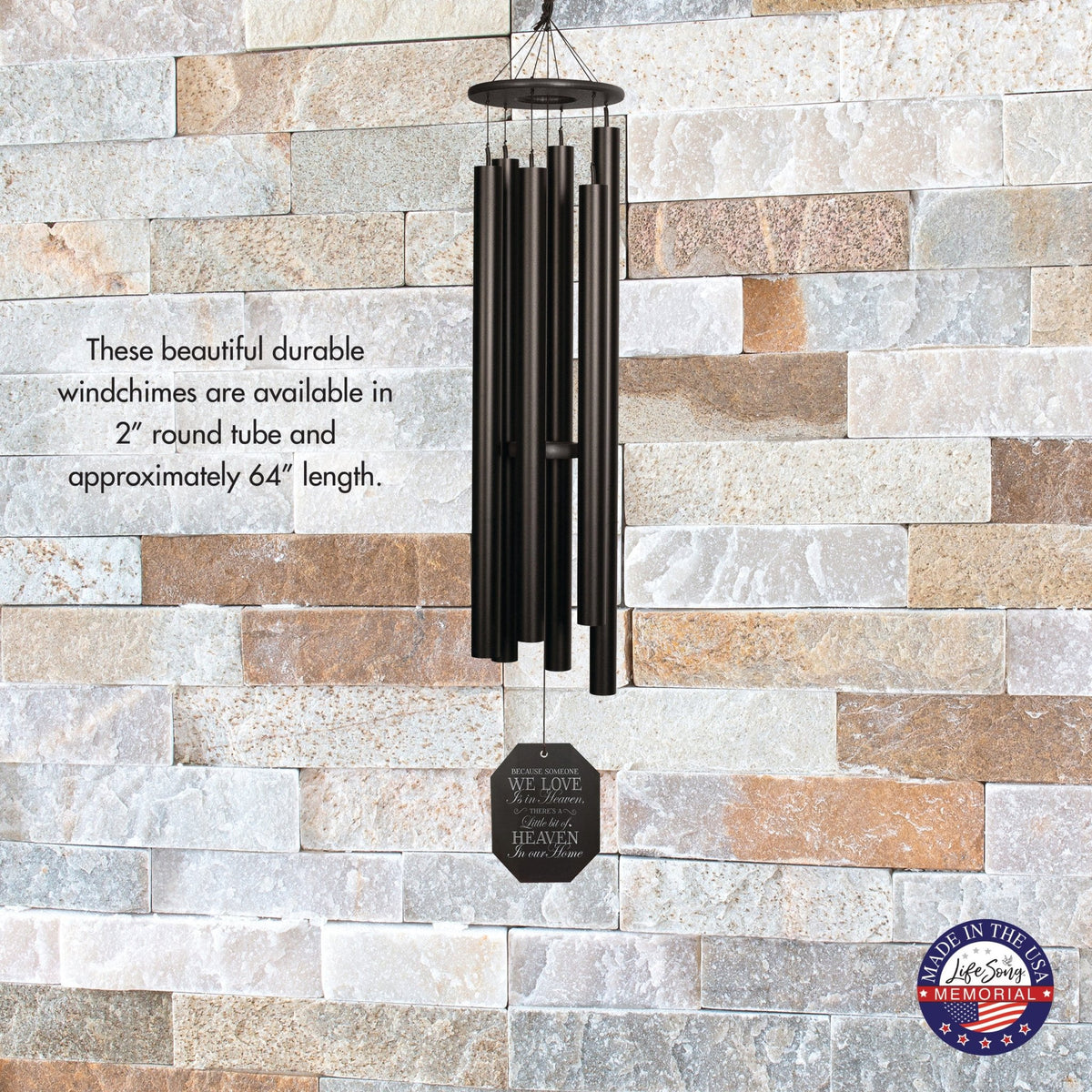 Memorial Sympathy Wind Chimes| Dream Maker 64" | Family Home Decor - LifeSong Milestones