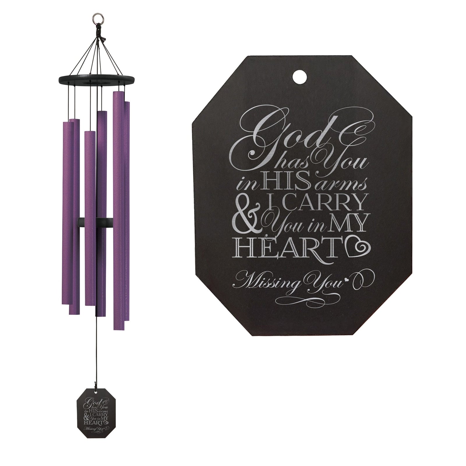 Memorial Sympathy Wind Chimes| Evening Primrose 43" | Family Home Decor - LifeSong Milestones