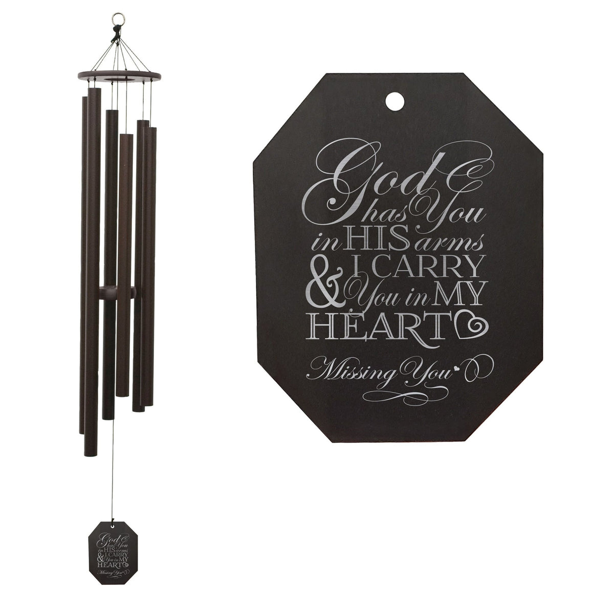 Memorial Sympathy Wind Chimes| Harmonica 53" | Family Home Decor - LifeSong Milestones