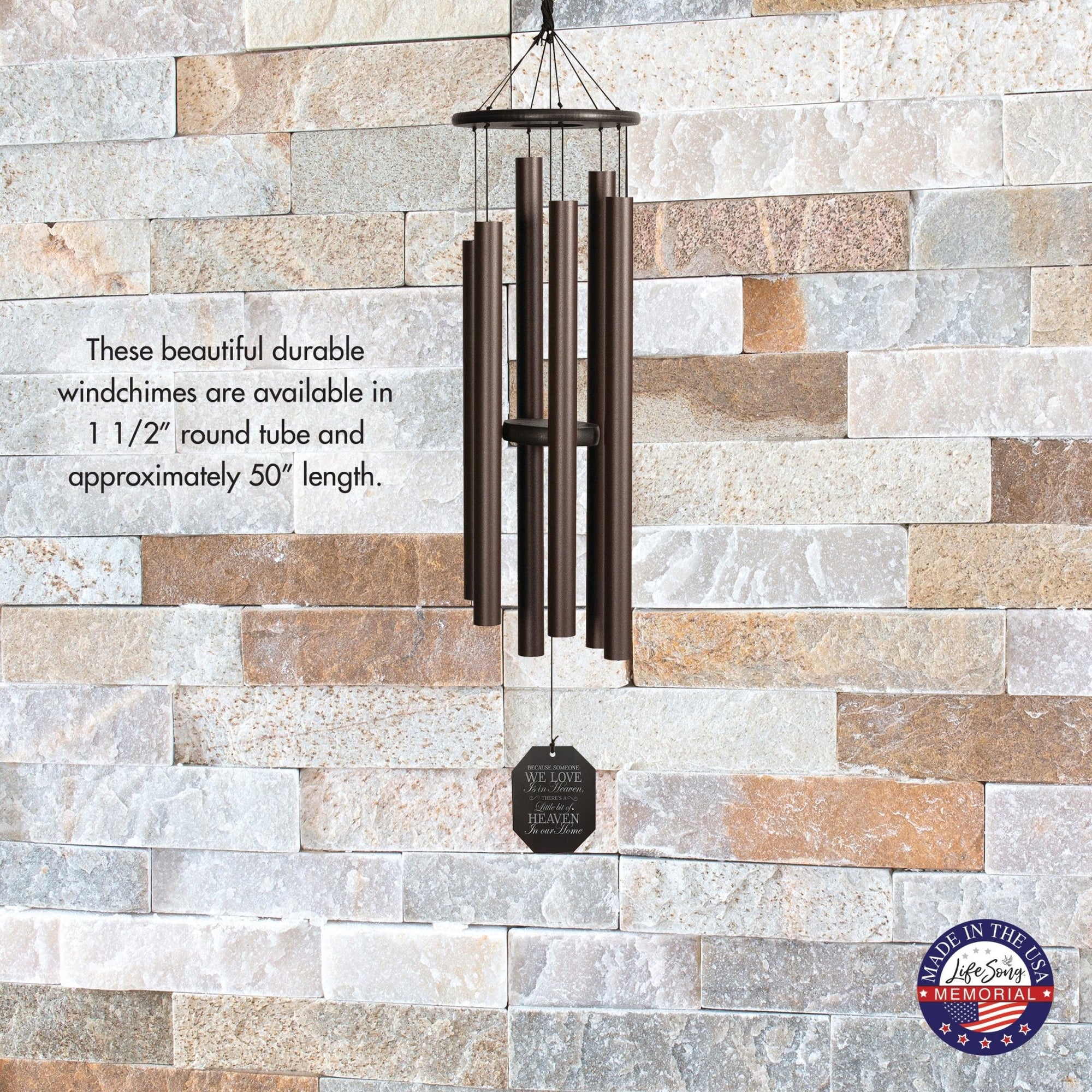 Memorial Sympathy Wind Chimes| Hummer 50" | Family Home Decor - LifeSong Milestones