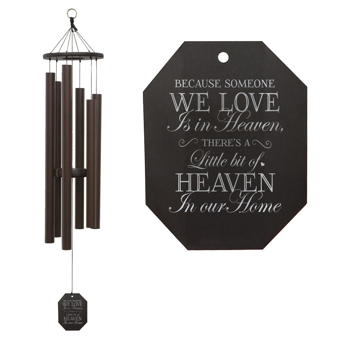 Memorial Sympathy Wind Chimes| King Davids Harp 41&quot; | Family Home Decor - LifeSong Milestones