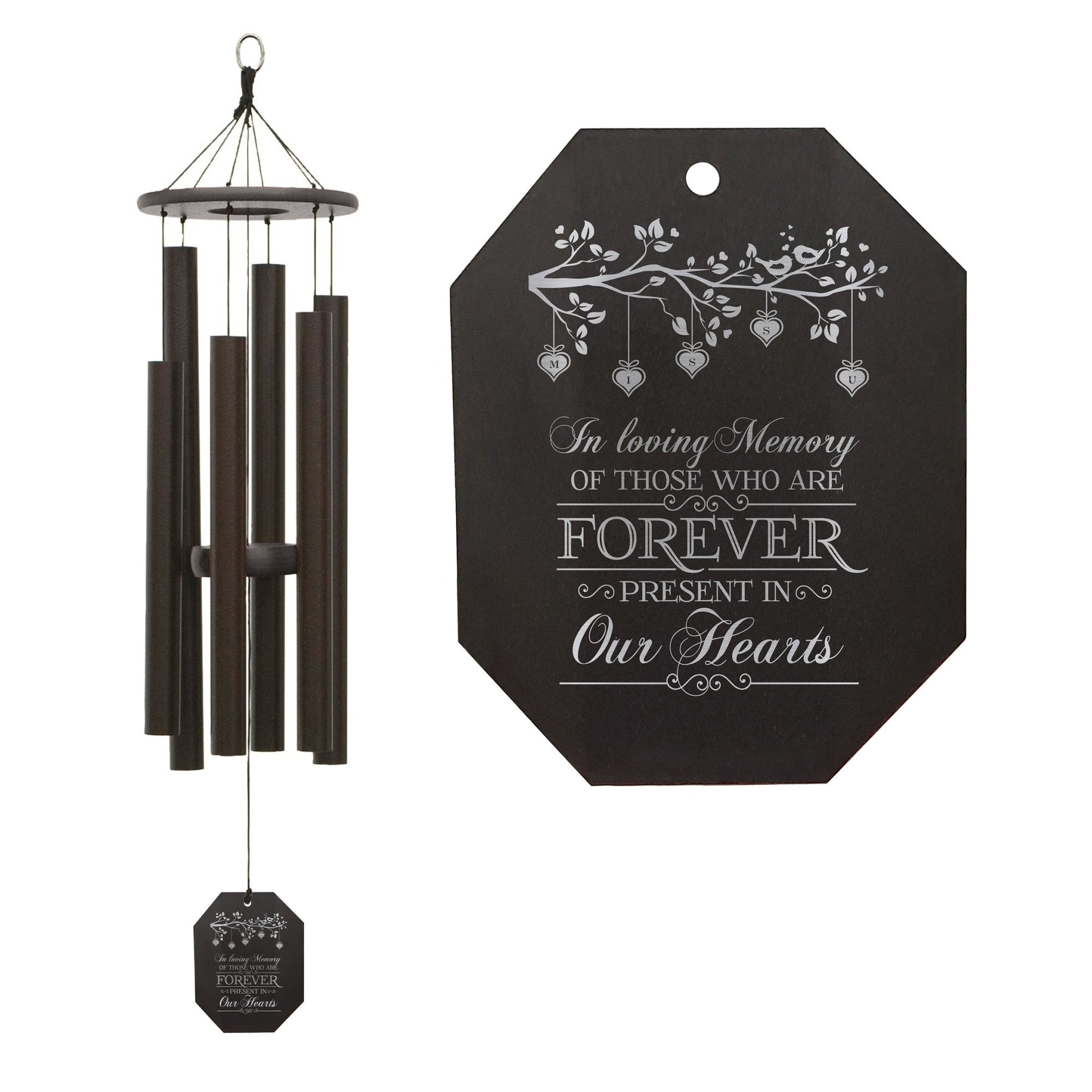 Memorial Sympathy Wind Chimes| Melody Of The Heart 37" | Family Home Decor - LifeSong Milestones