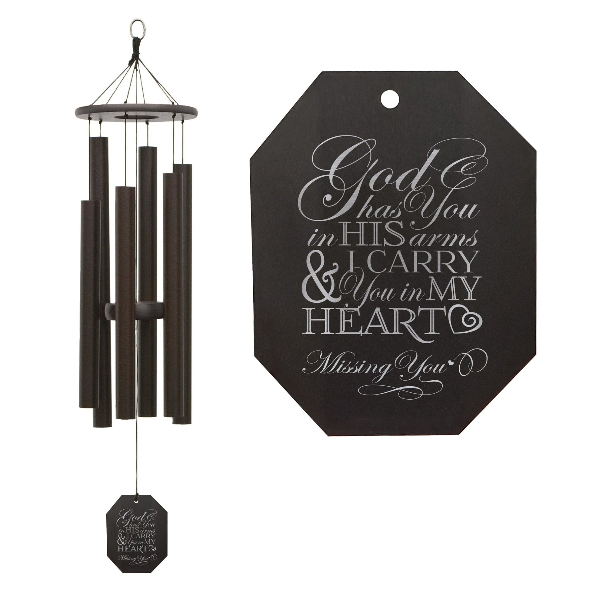 Memorial Sympathy Wind Chimes| Melody Of The Heart 37" | Family Home Decor - LifeSong Milestones