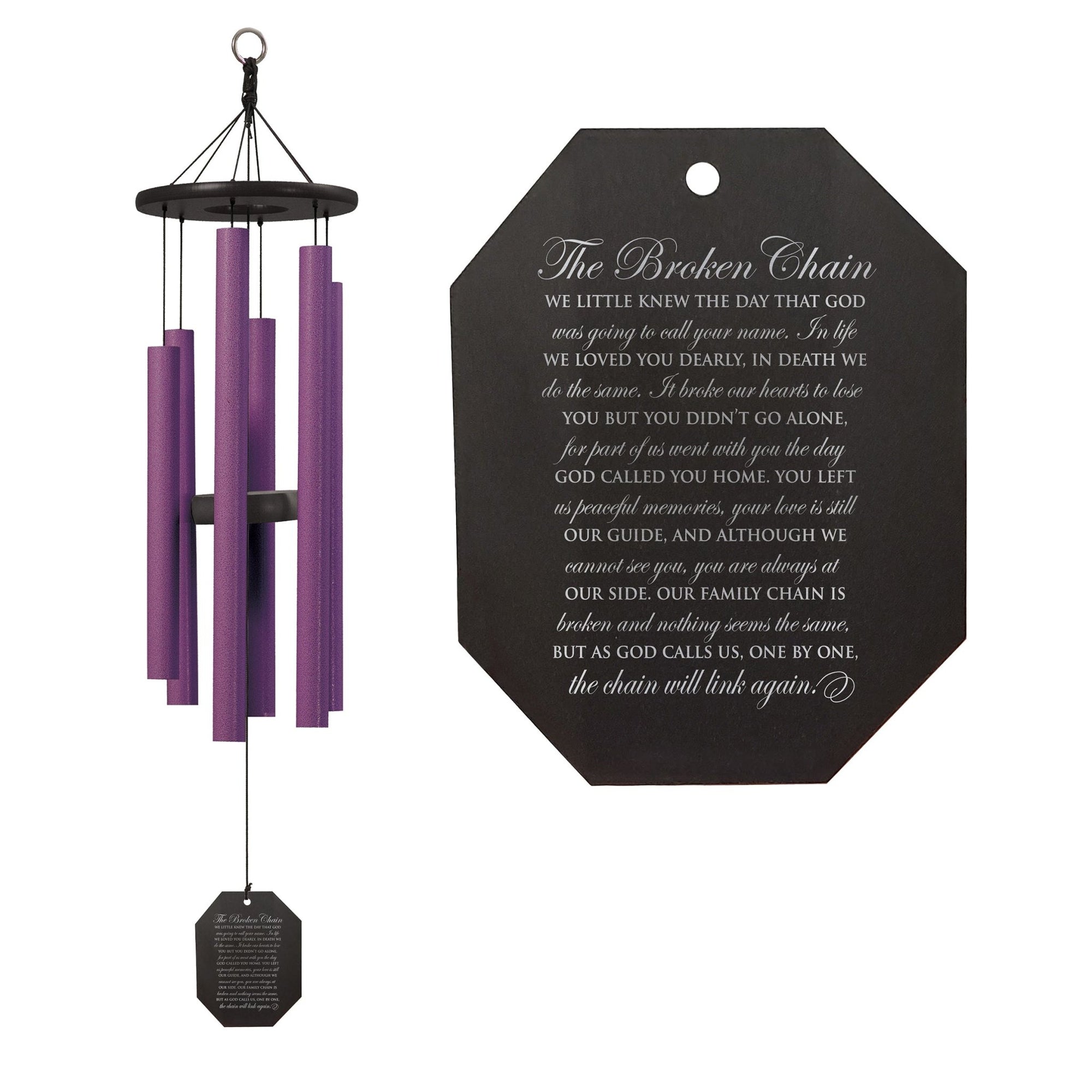 Memorial Sympathy Wind Chimes| Morning Glory 36" | Family Home Decor - LifeSong Milestones