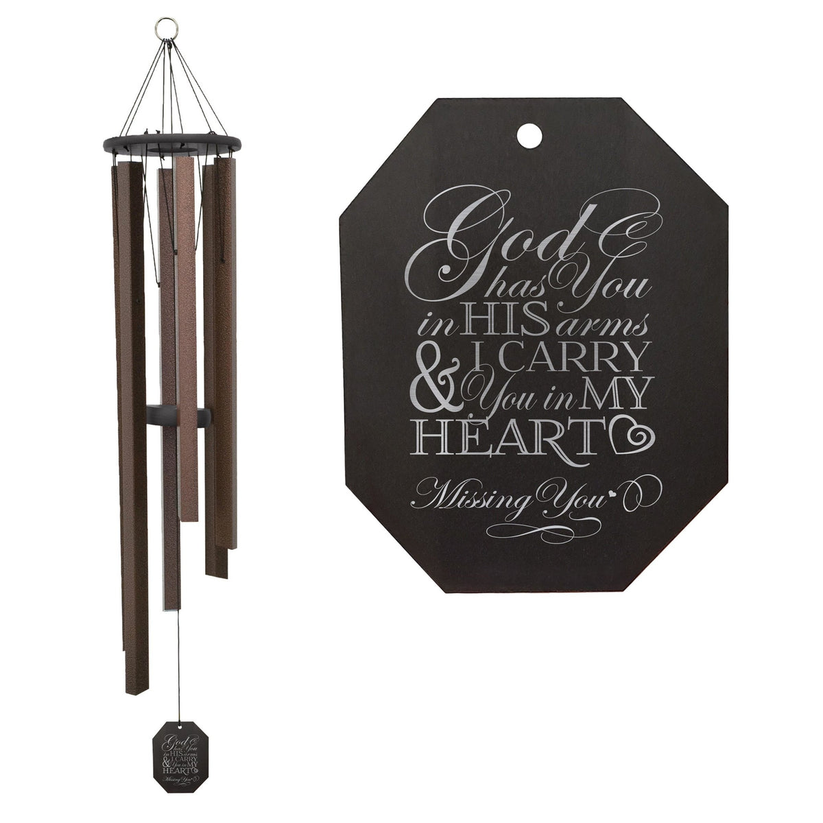 Memorial Sympathy Wind Chimes| Mountain Seranade 48" | Family Home Decor - LifeSong Milestones