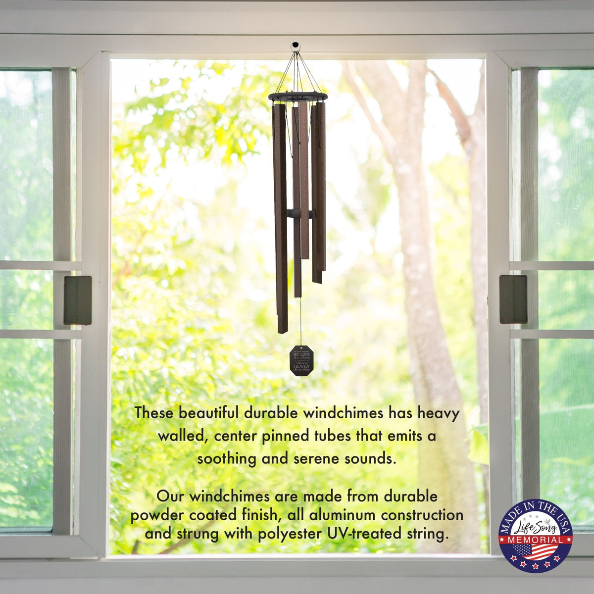 Memorial Sympathy Wind Chimes| Mountain Seranade 48" | Family Home Decor - LifeSong Milestones