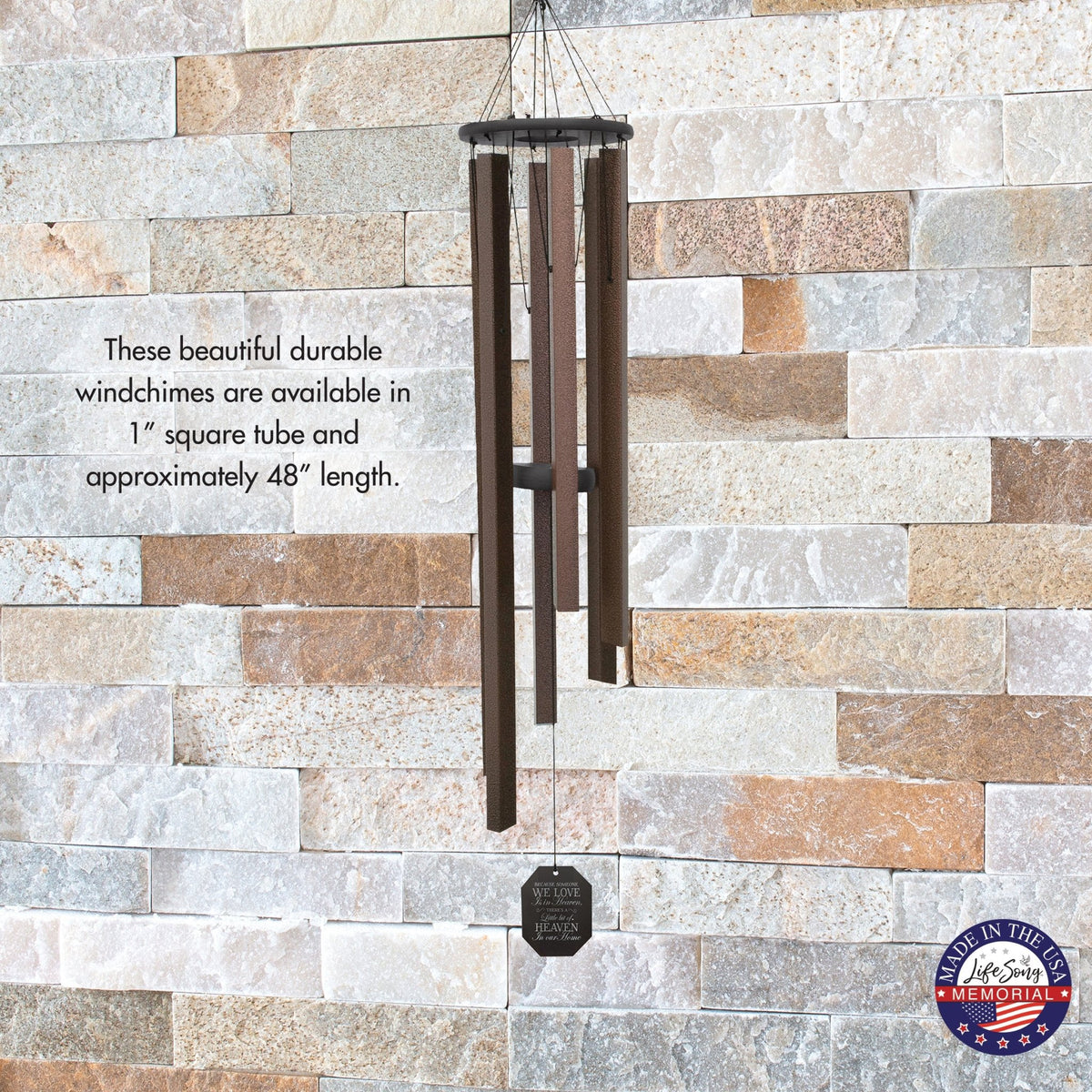 Memorial Sympathy Wind Chimes| Mountain Seranade 48" | Family Home Decor - LifeSong Milestones