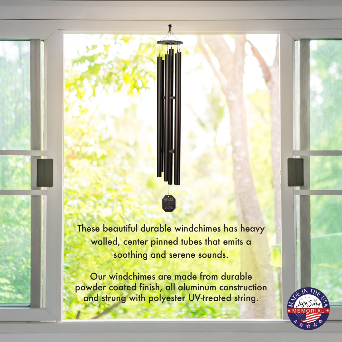 Memorial Sympathy Wind Chimes| Music Of The Universe 84" | Family Home Decor - LifeSong Milestones