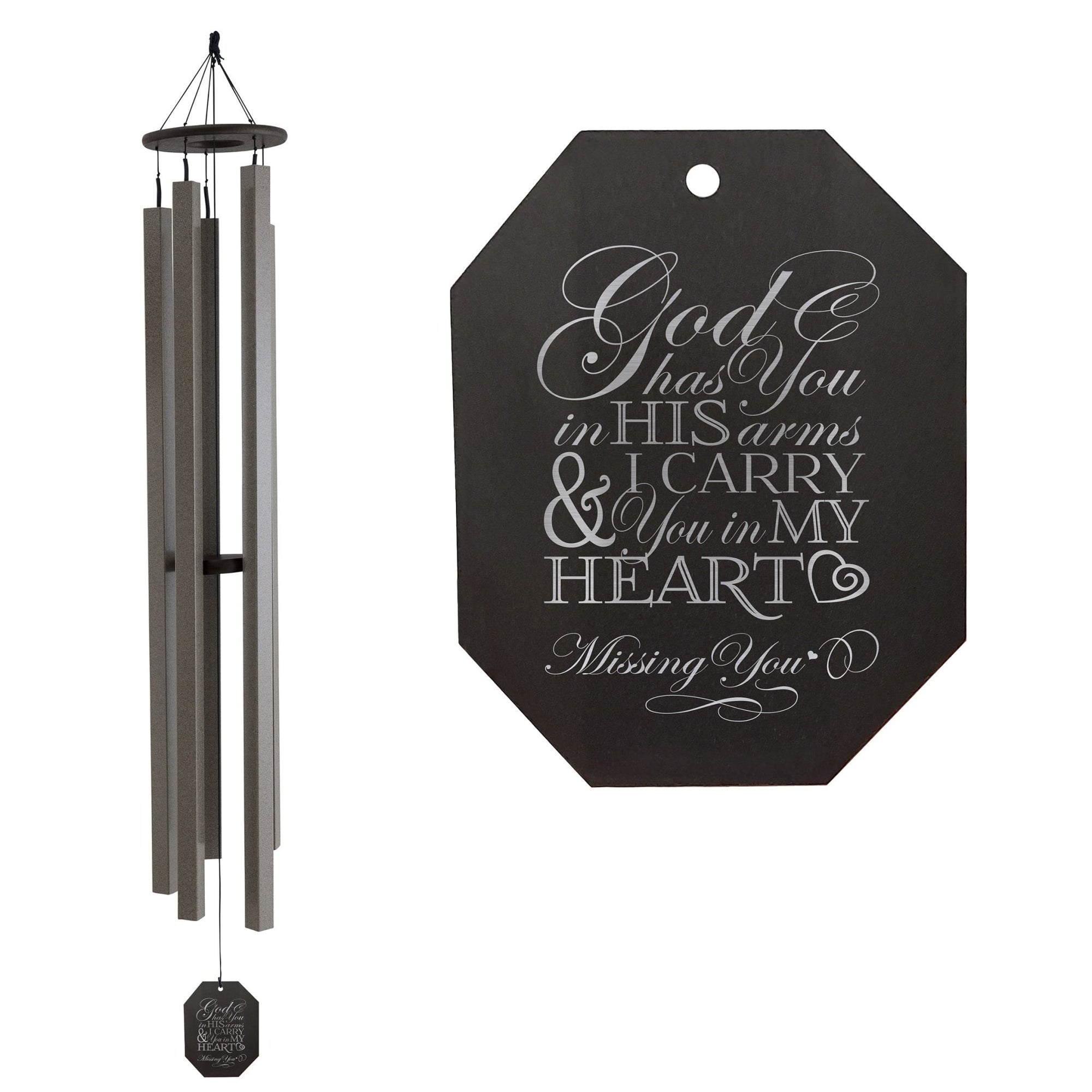 Memorial Sympathy Wind Chimes| Sunsetter 73" | Family Home Decor - LifeSong Milestones