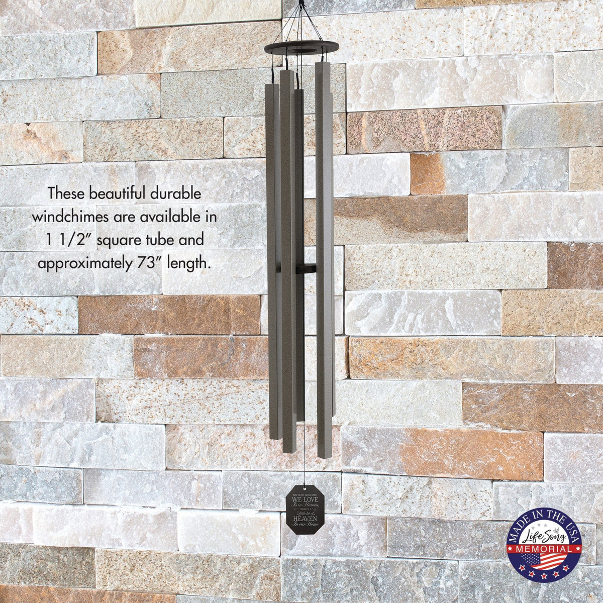 Memorial Sympathy Wind Chimes| Sunsetter 73" | Family Home Decor - LifeSong Milestones