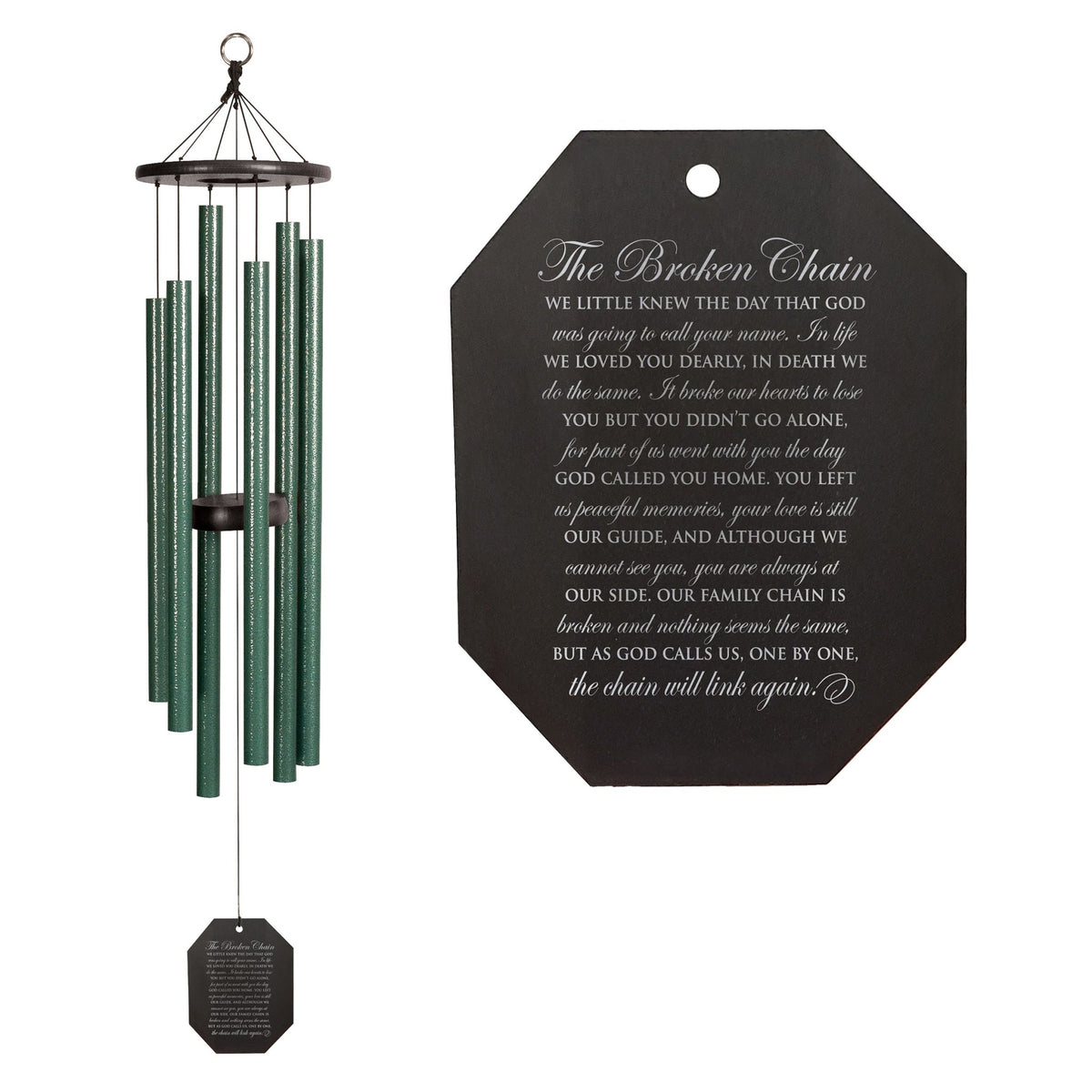 Memorial Sympathy Wind Chimes| Tranquil Rain 41" | Family Home Decor - LifeSong Milestones