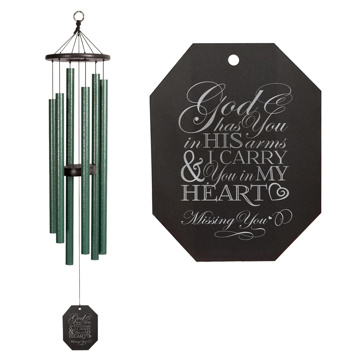 Memorial Sympathy Wind Chimes| Tranquil Rain 41" | Family Home Decor - LifeSong Milestones