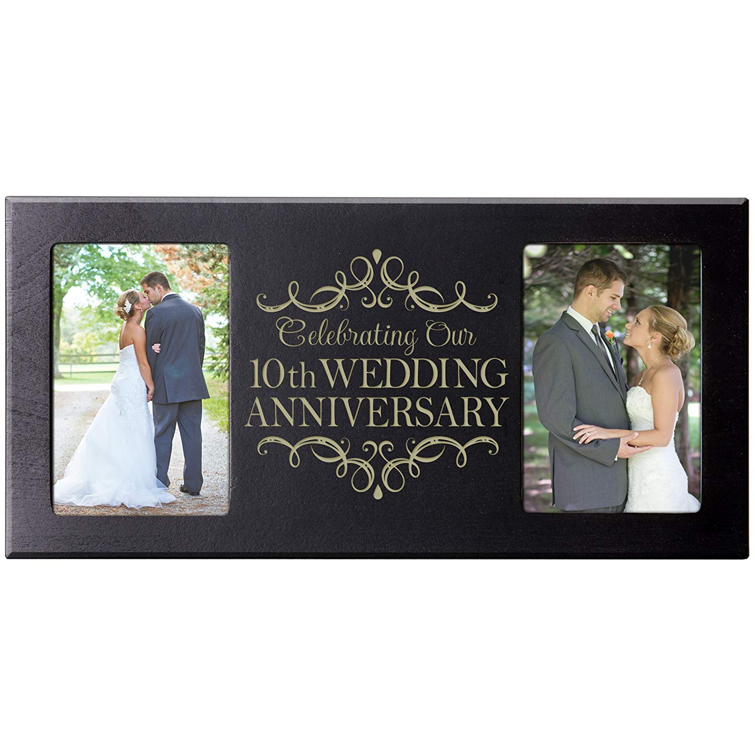 Personalized 10th Wedding Anniversary Picture Frame Gifts for Couples - LifeSong Milestones