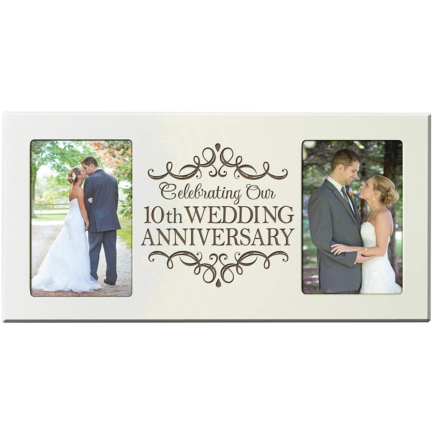 Personalized 10th Wedding Anniversary Picture Frame Gifts for Couples - LifeSong Milestones