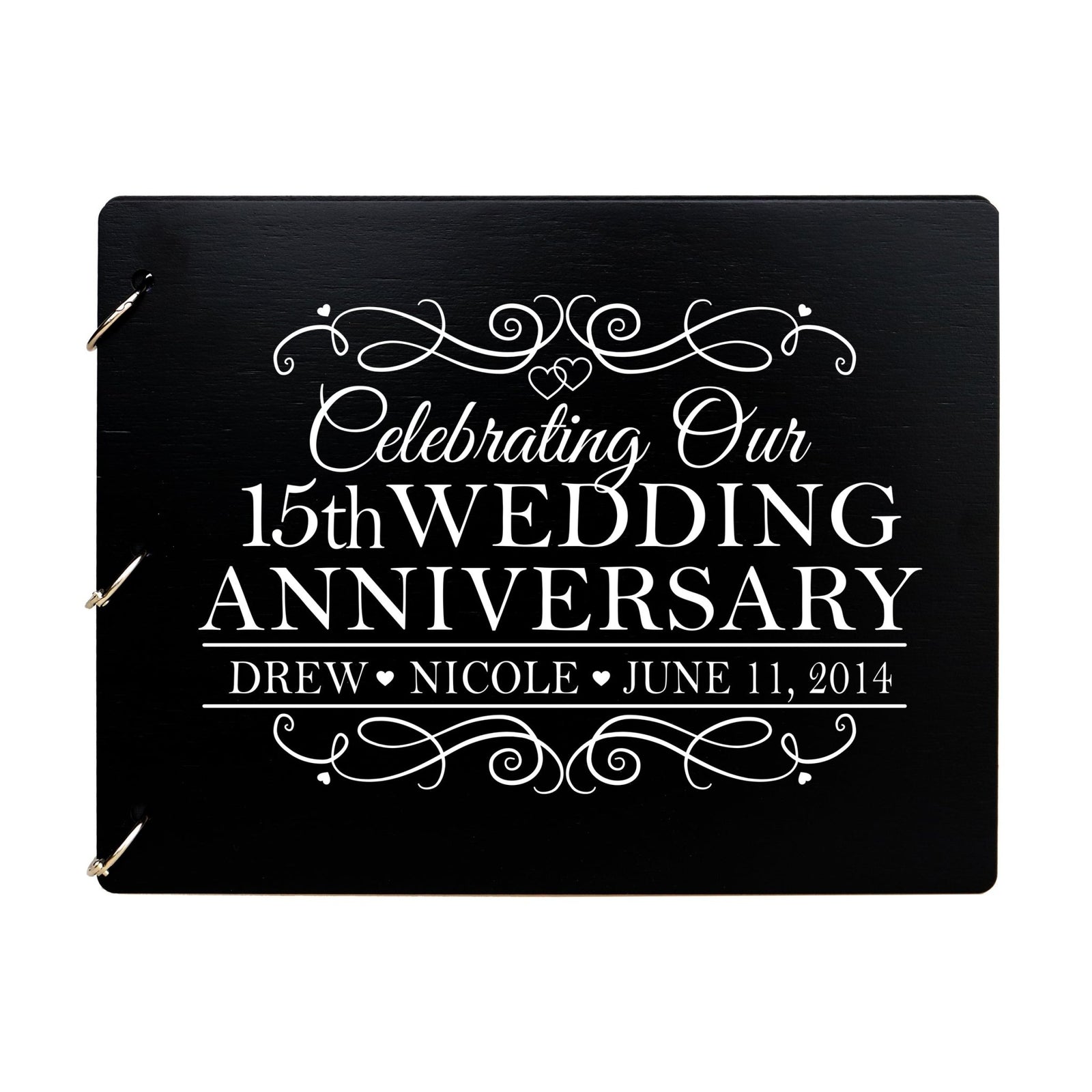 Personalized 15th Wedding Anniversary Guestbook - LifeSong Milestones