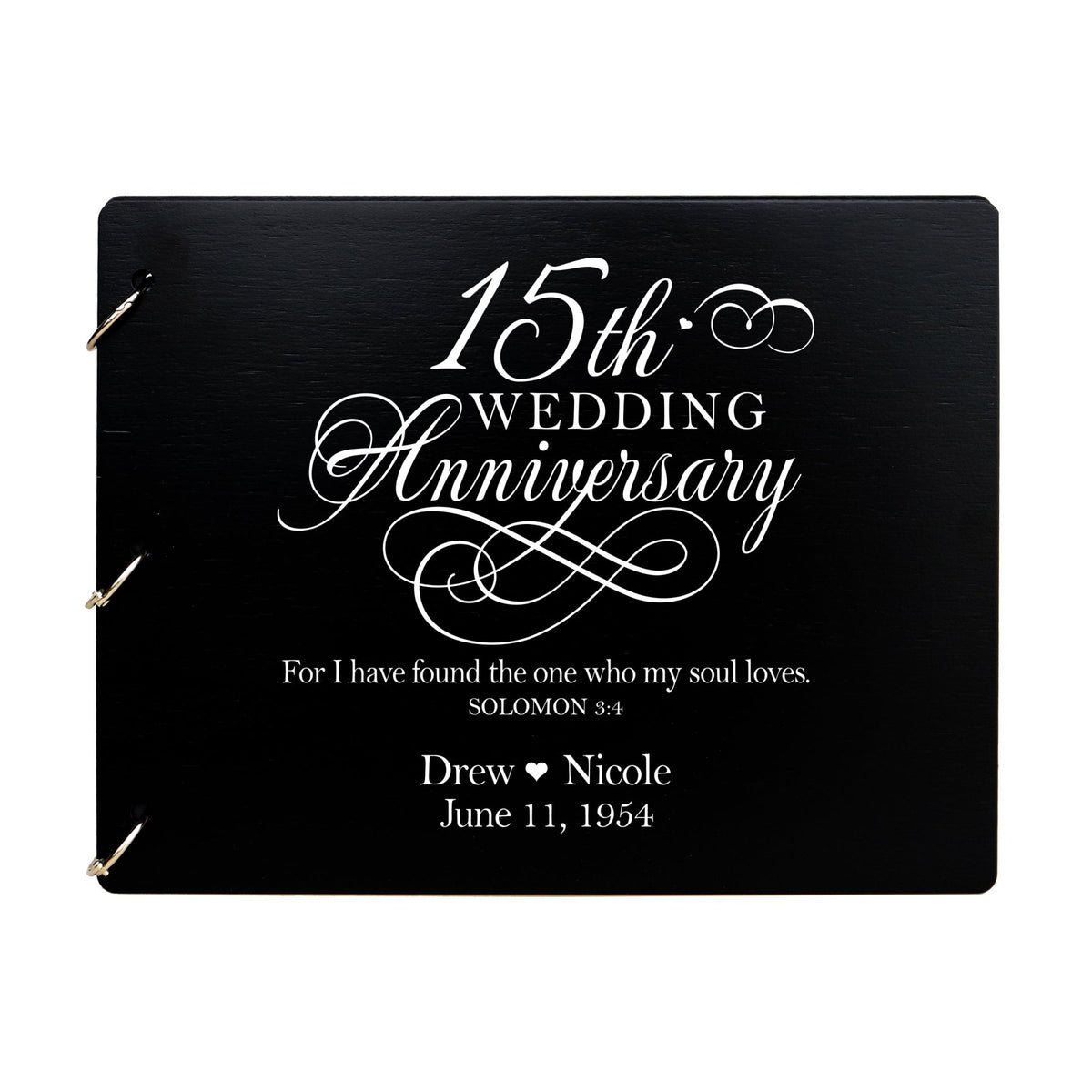 Personalized 15th Wedding Anniversary Guestbook - LifeSong Milestones
