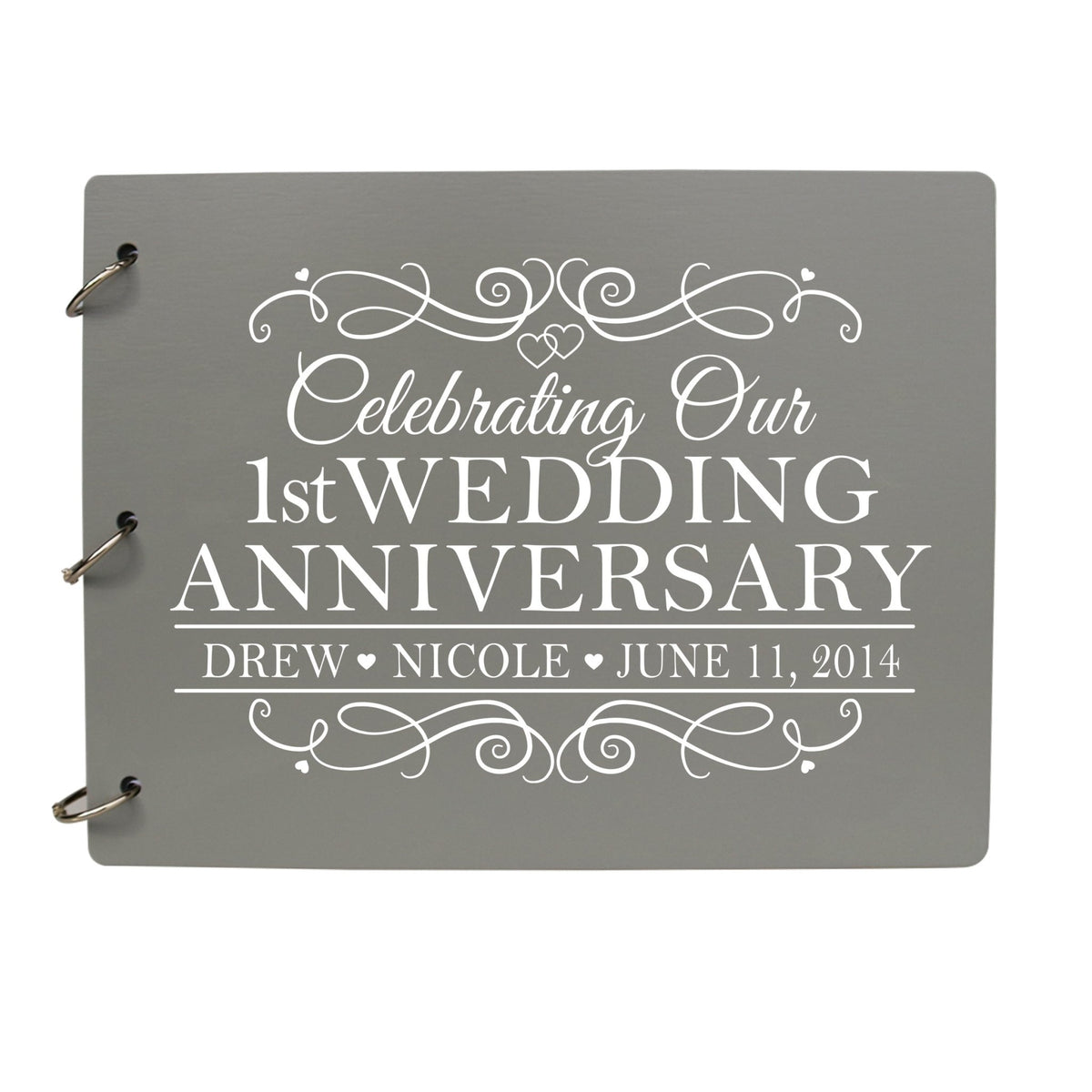 Personalized 1st Wedding Anniversary Guestbook - LifeSong Milestones