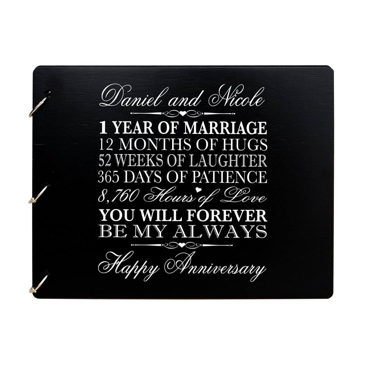 Personalized 1st Wedding Anniversary Guestbook - LifeSong Milestones