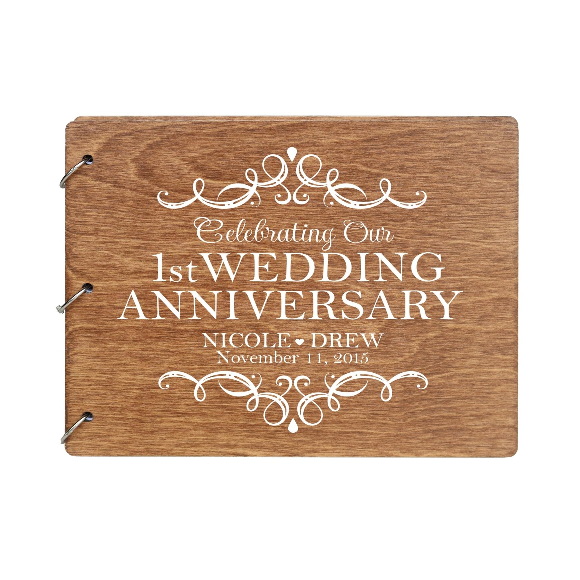 Personalized 1st Wedding Anniversary Guestbook - LifeSong Milestones