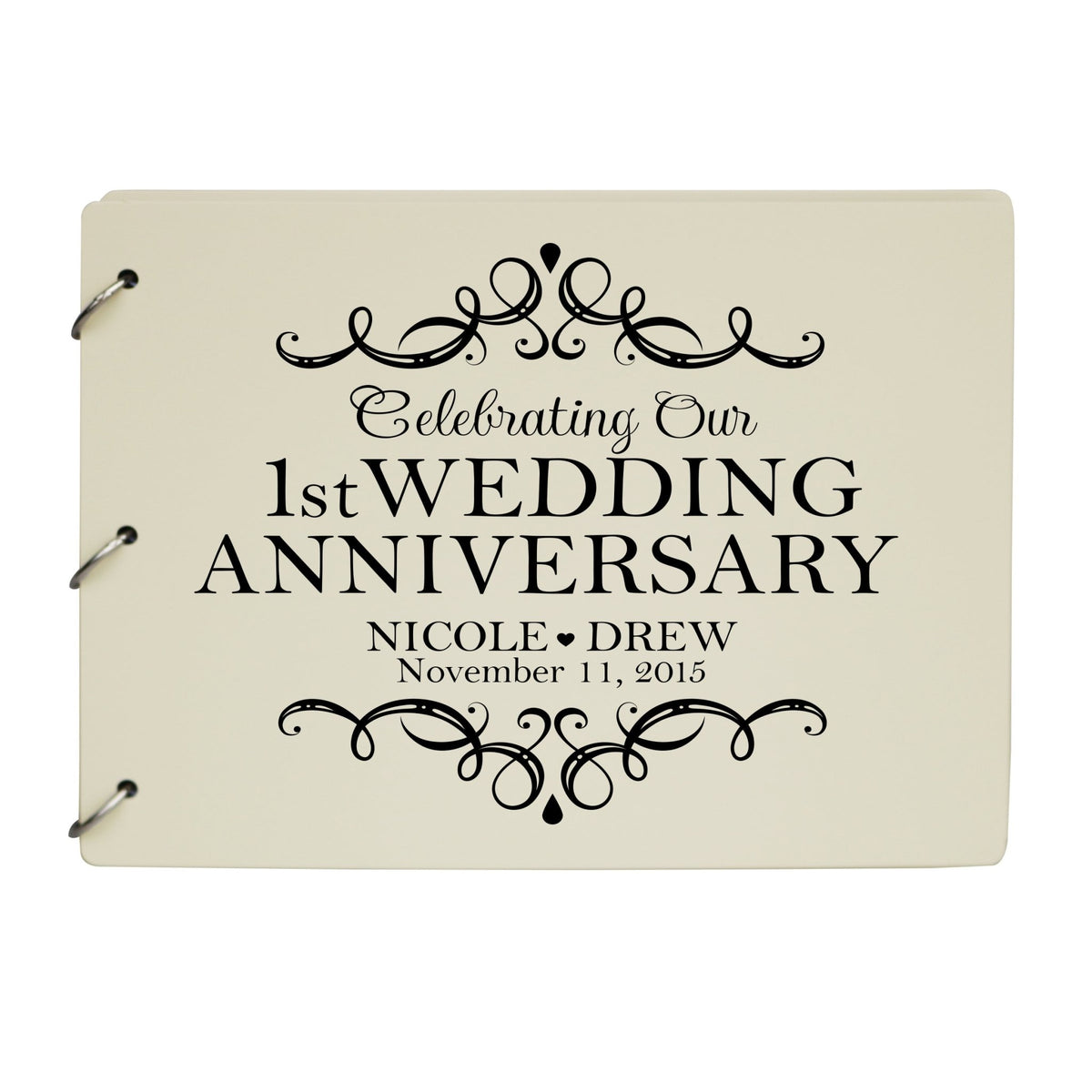 Personalized 1st Wedding Anniversary Guestbook - LifeSong Milestones
