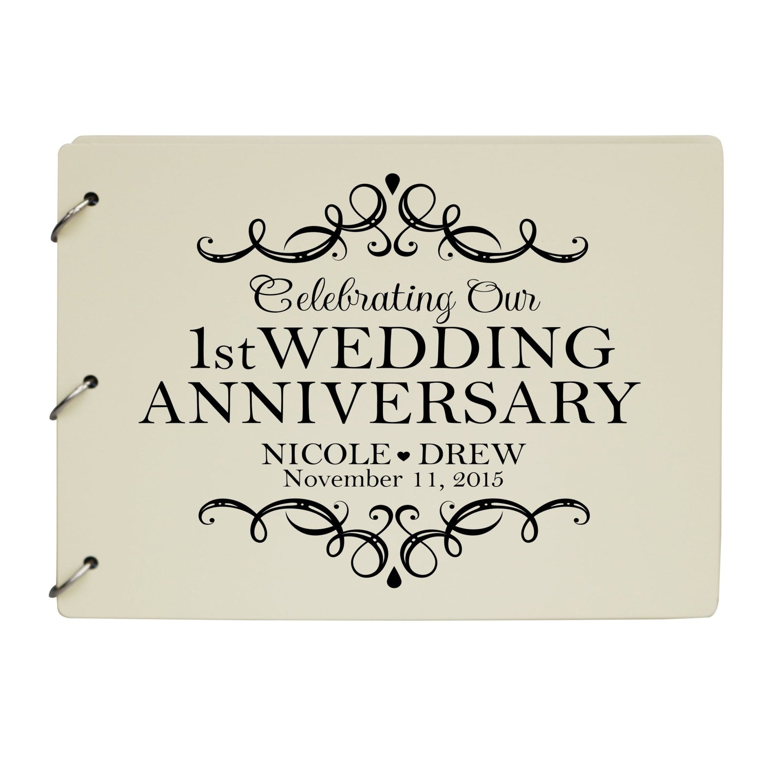 Personalized 1st Wedding Anniversary Guestbook - LifeSong Milestones